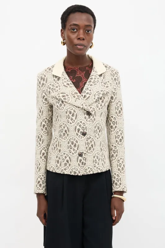 Wool Patterned Jacket sold by VSP Consignment