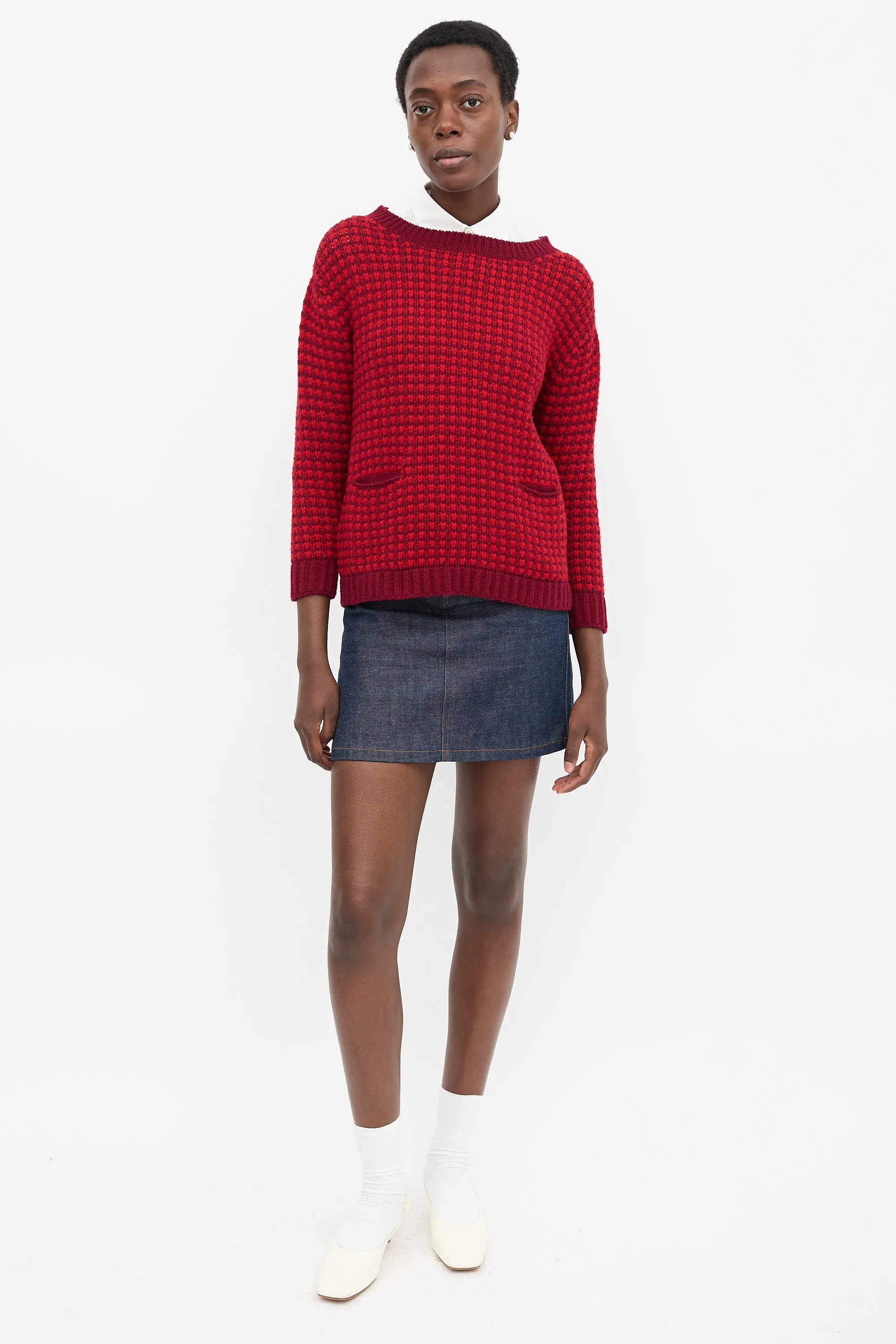 2012 Wool Check Knit Sweater sold by VSP Consignment product image thumbnail 5