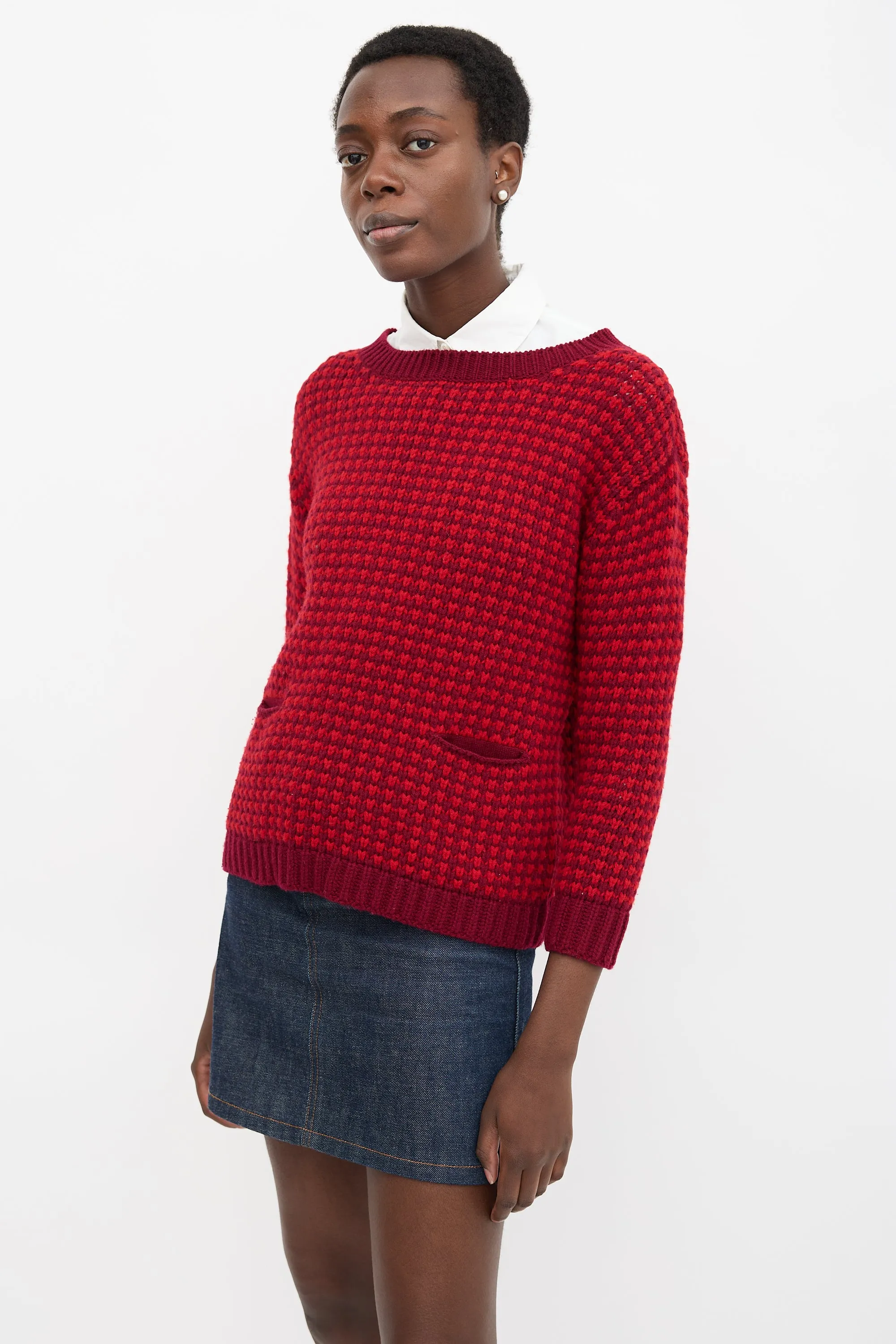 2012 Wool Check Knit Sweater sold by VSP Consignment product image thumbnail 3
