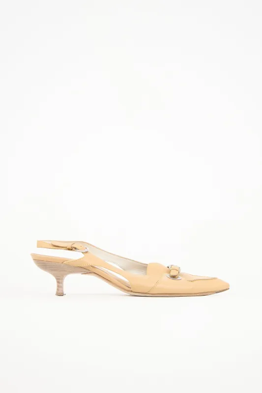 Leather Slingback Pump sold by VSP Consignment