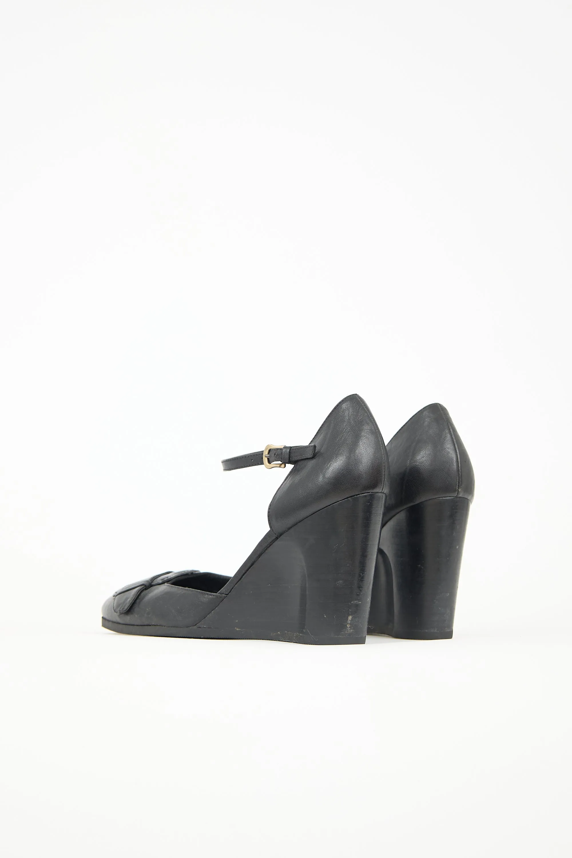Leather D'Orsay Wedge Heel sold by VSP Consignment product image thumbnail 4