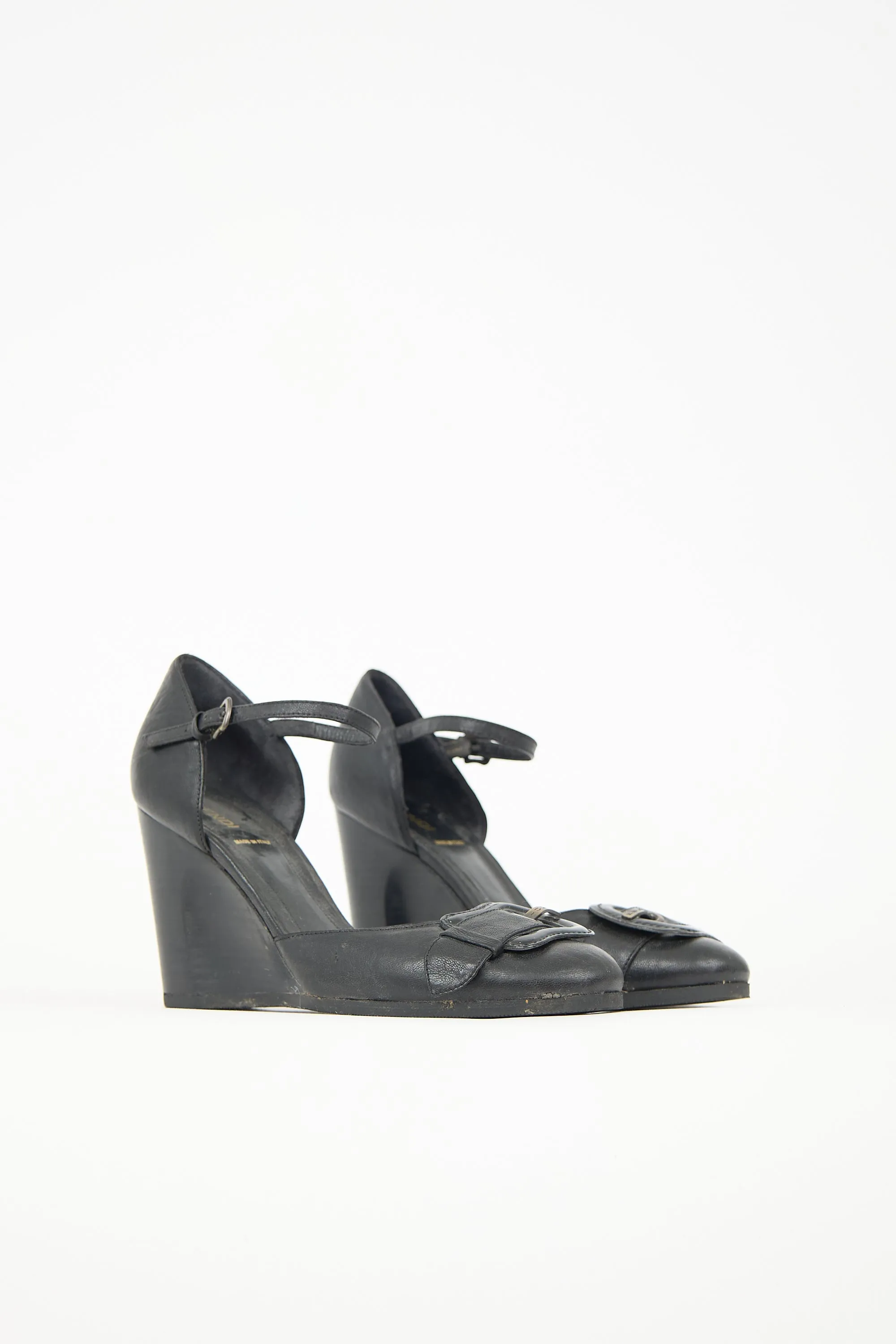 Leather D'Orsay Wedge Heel sold by VSP Consignment product image thumbnail 2