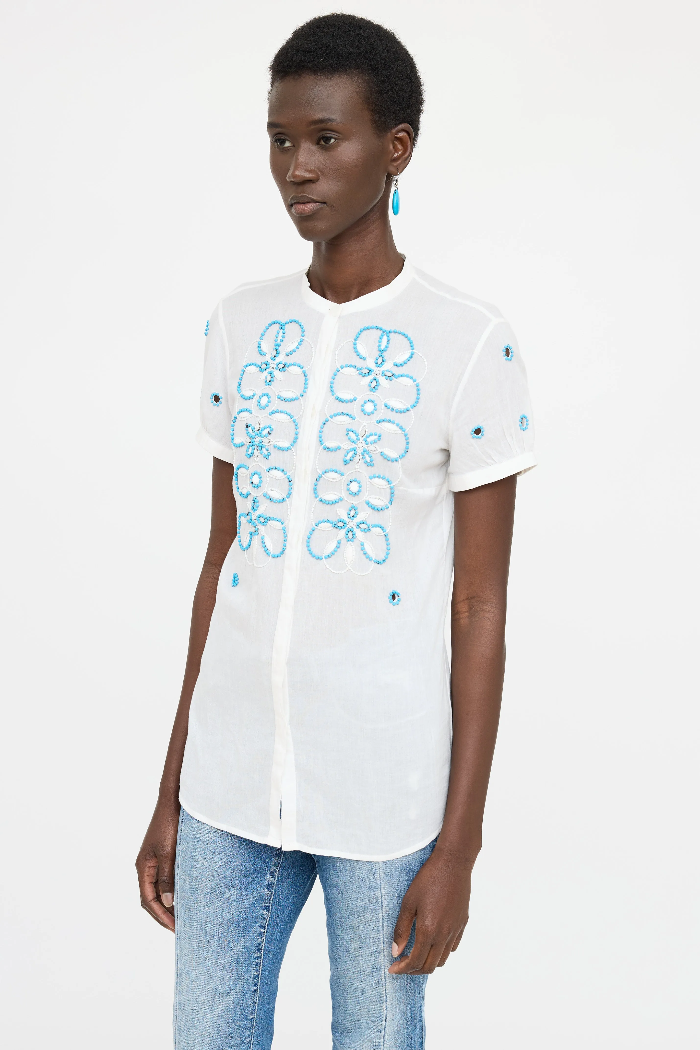 Beaded Button Up Shirt sold by VSP Consignment product image thumbnail 3