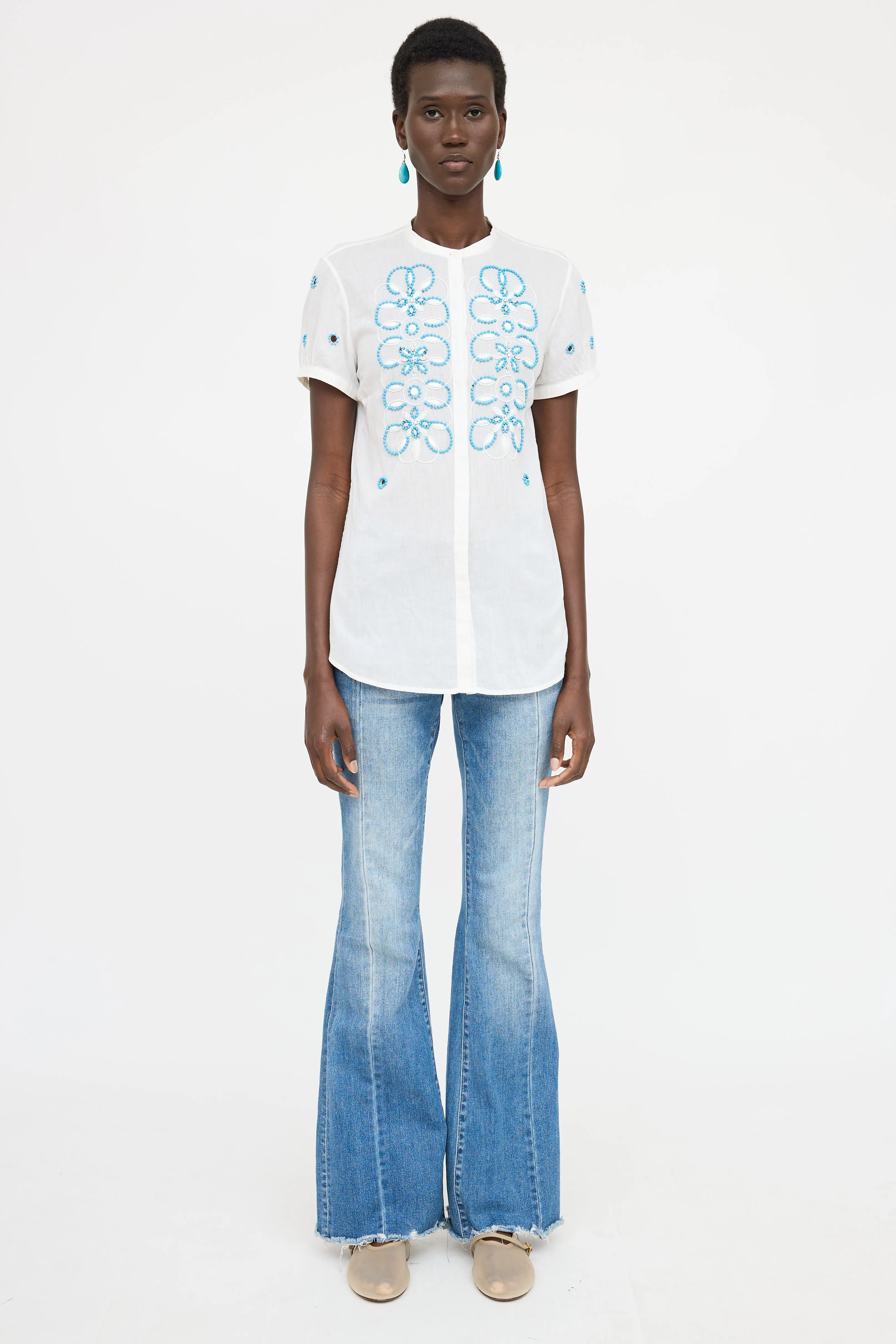 Beaded Button Up Shirt sold by VSP Consignment product image thumbnail 2