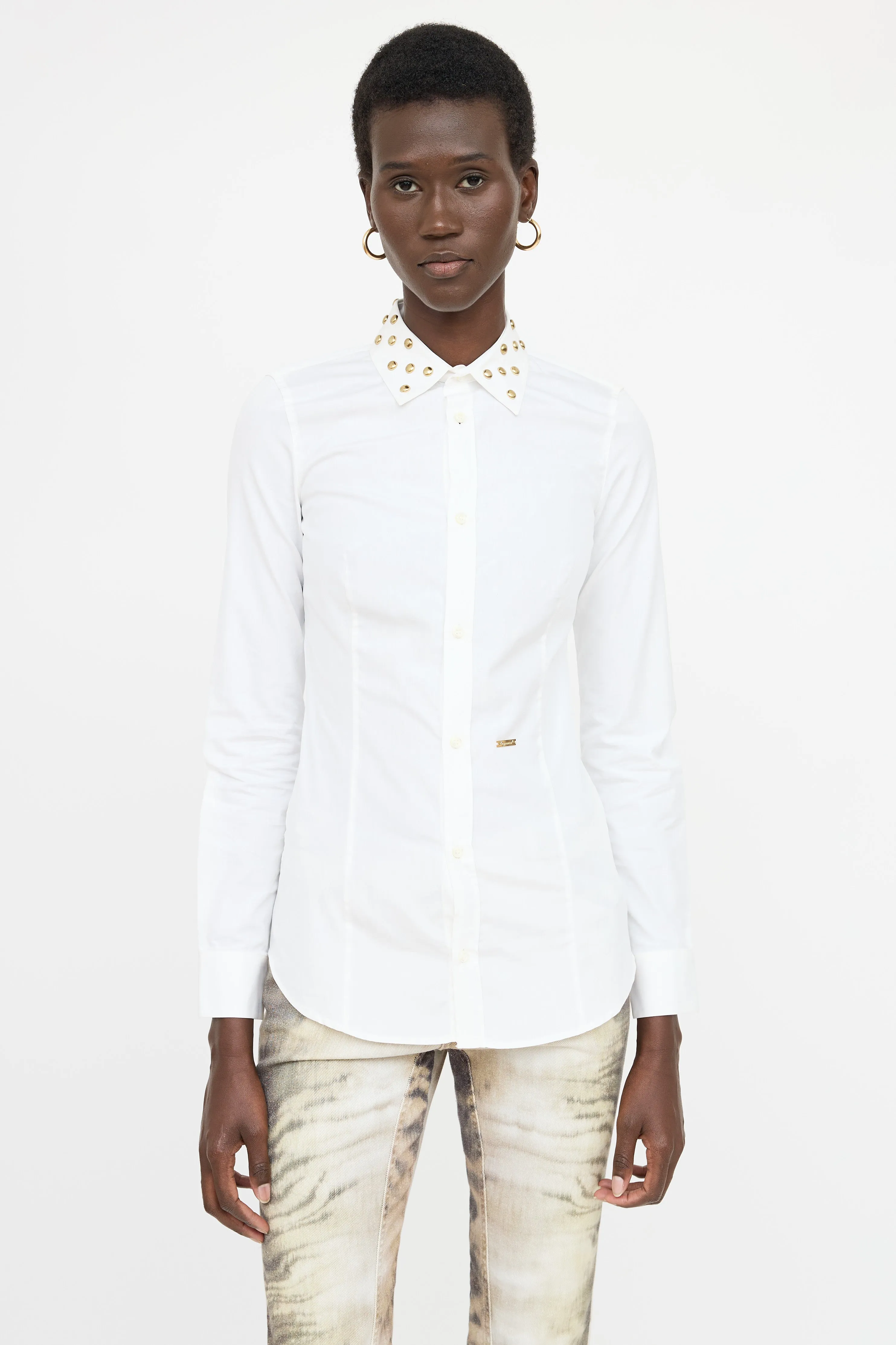 Studded Button Up Shirt sold by VSP Consignment