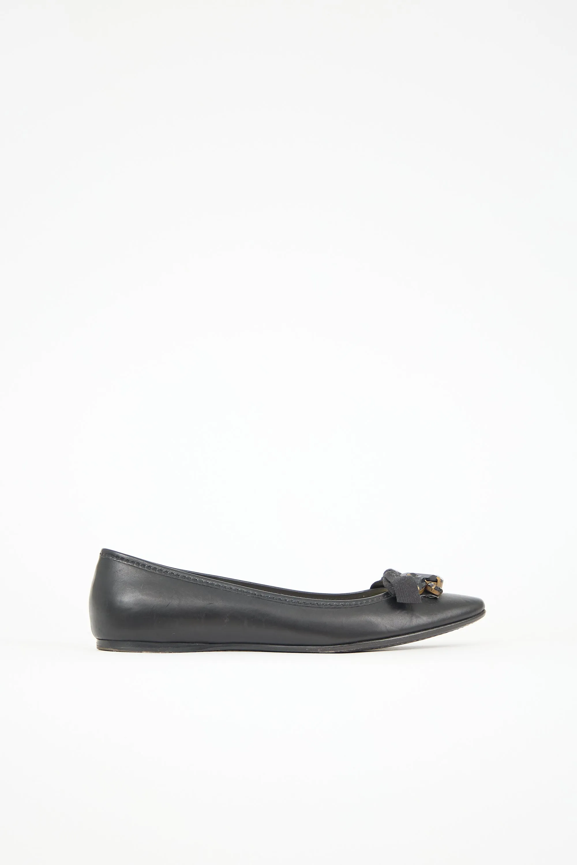 Leather Embellished Ballet Flat sold by VSP Consignment product image thumbnail 2