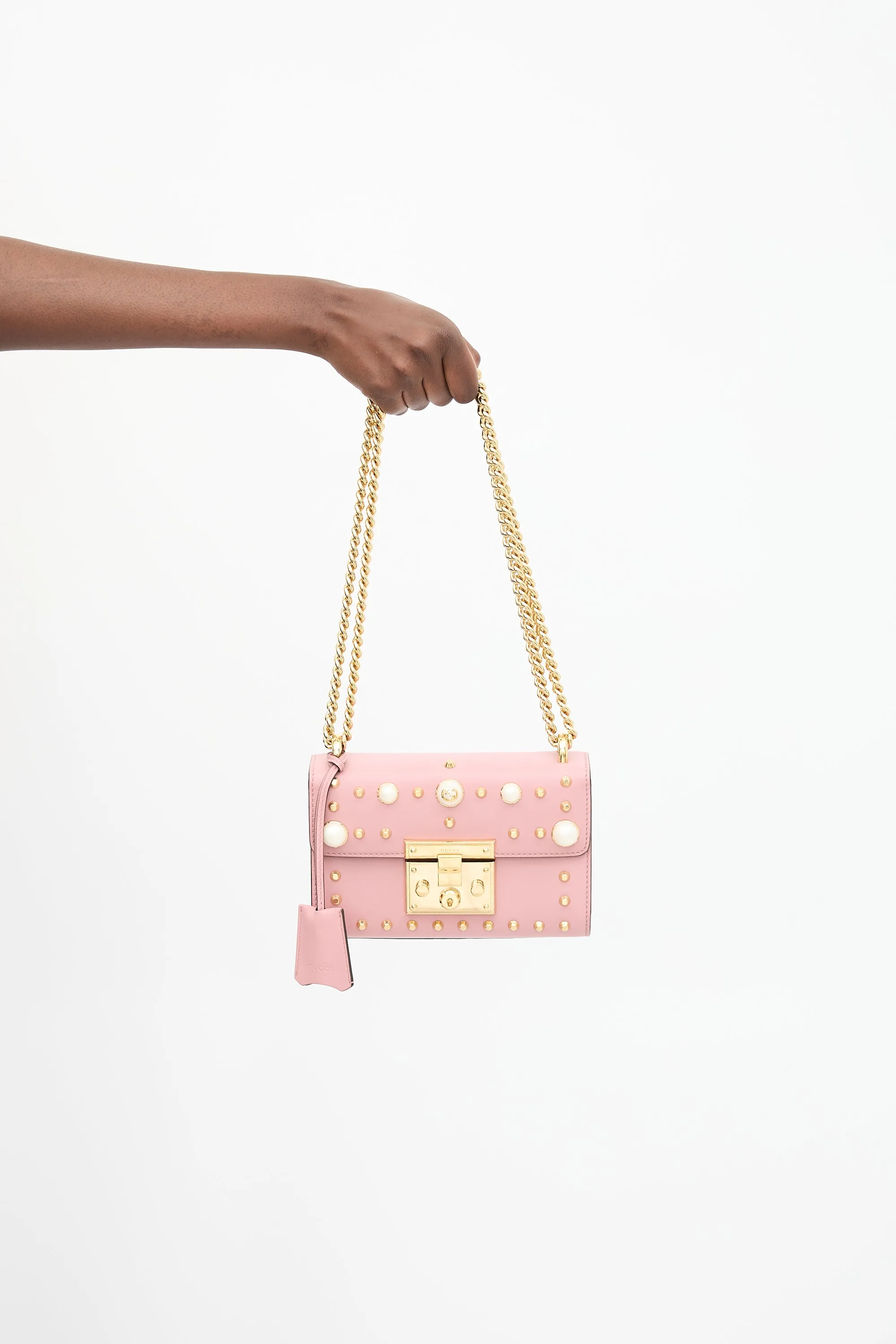 Leather Padlock Bag sold by VSP Consignment