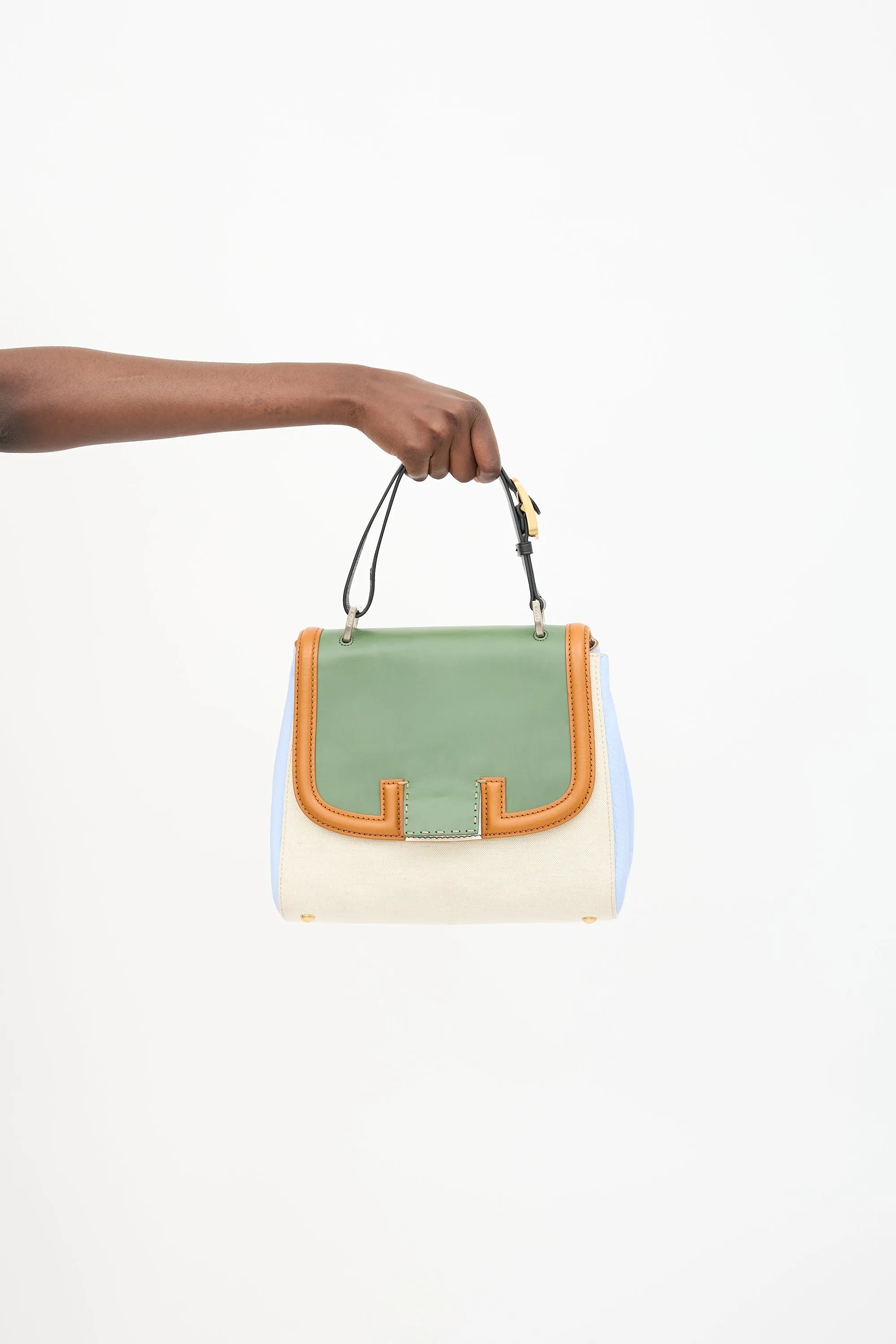 Leather & Canvas Silvana Bag sold by VSP Consignment product image thumbnail 2