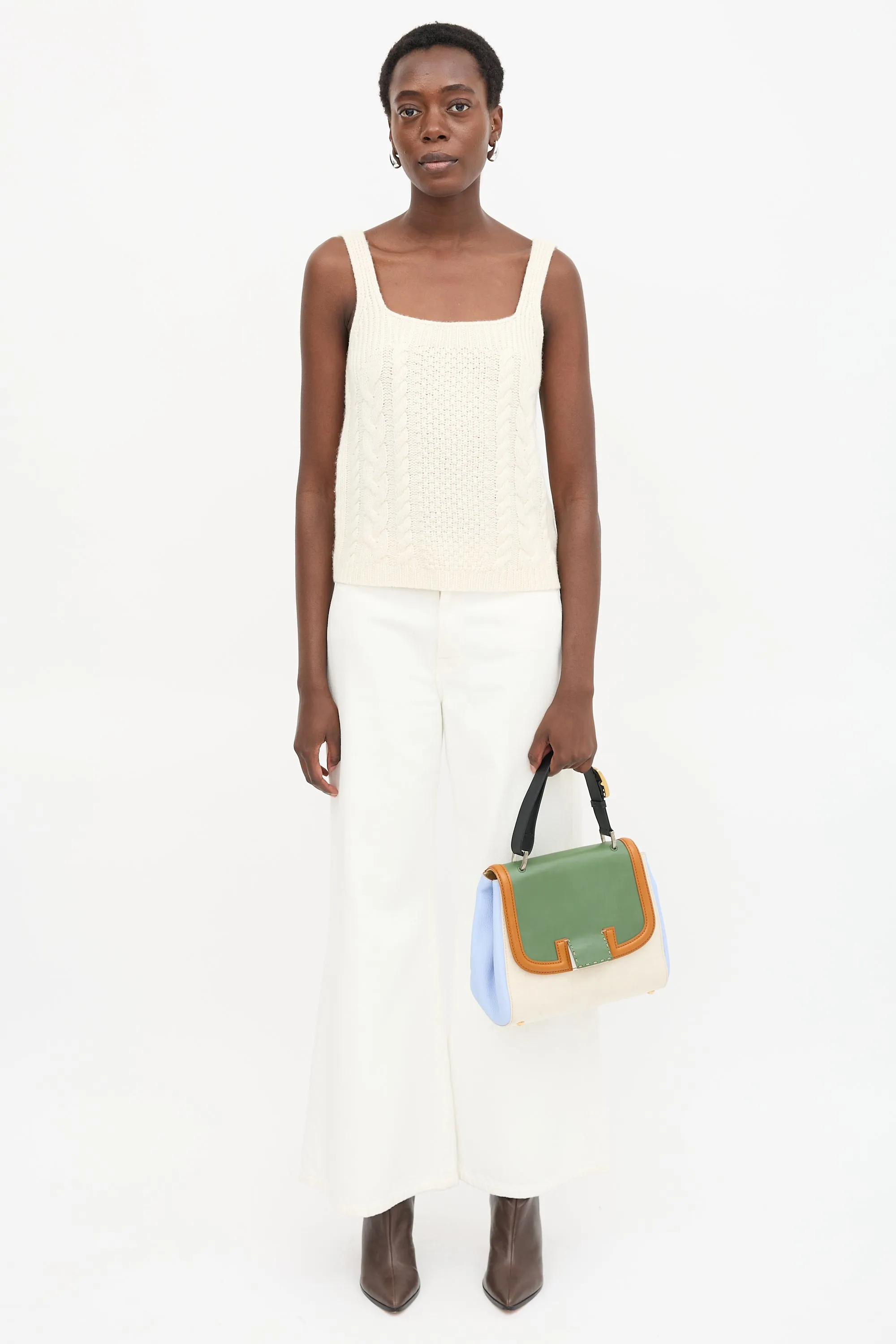Leather & Canvas Silvana Bag sold by VSP Consignment product image thumbnail 3