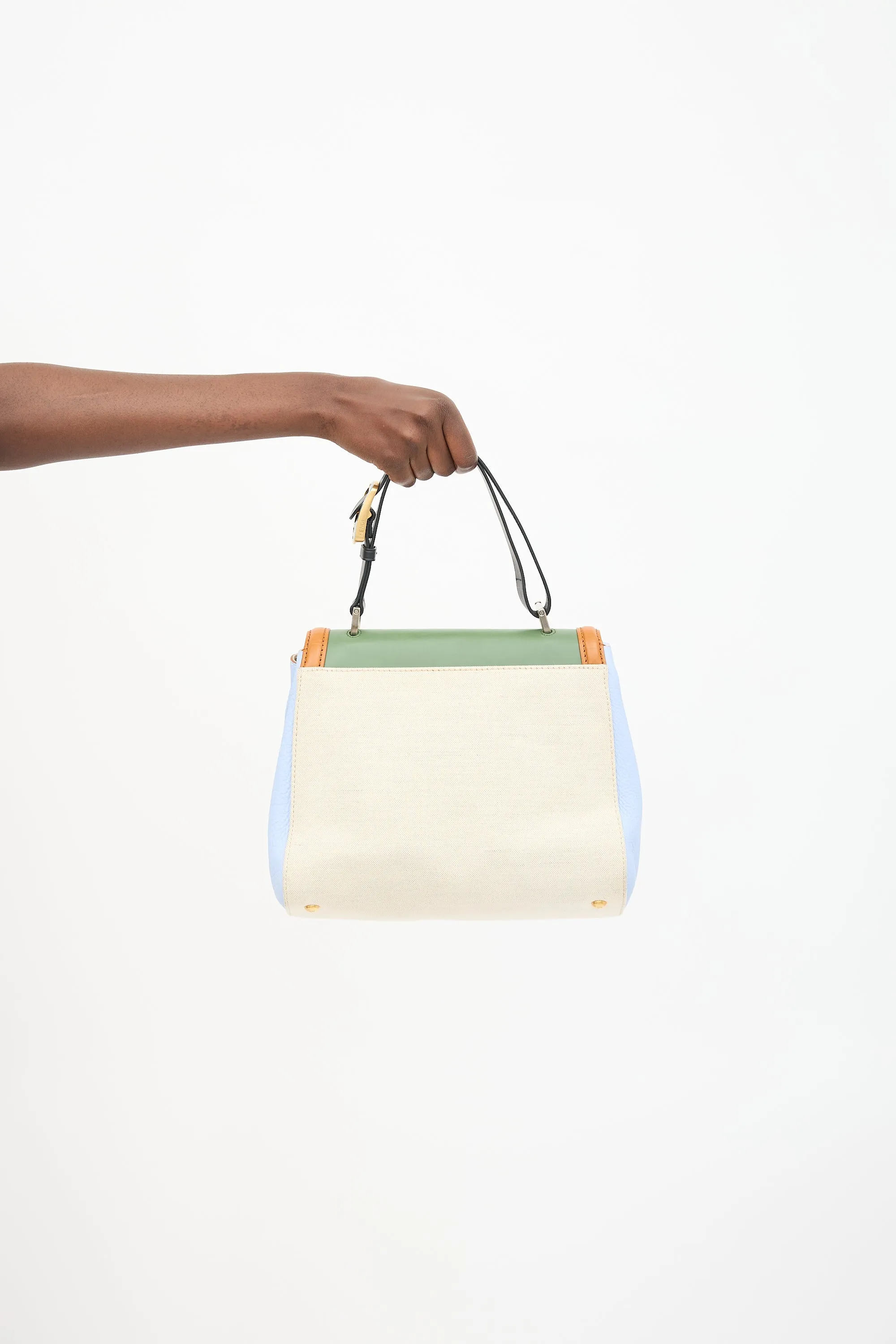 Leather & Canvas Silvana Bag sold by VSP Consignment product image thumbnail 5