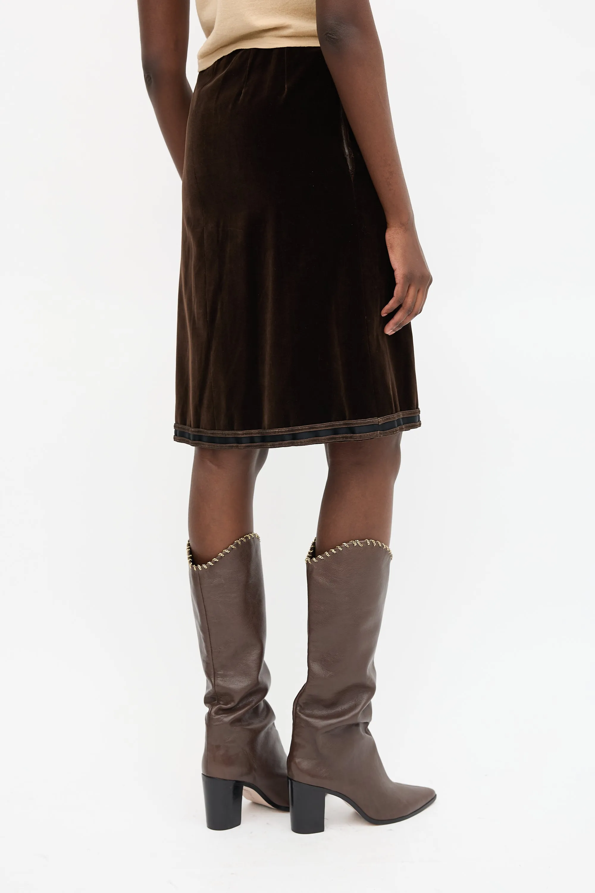 Vintage Velvet Midi Skirt sold by VSP Consignment product image thumbnail 4