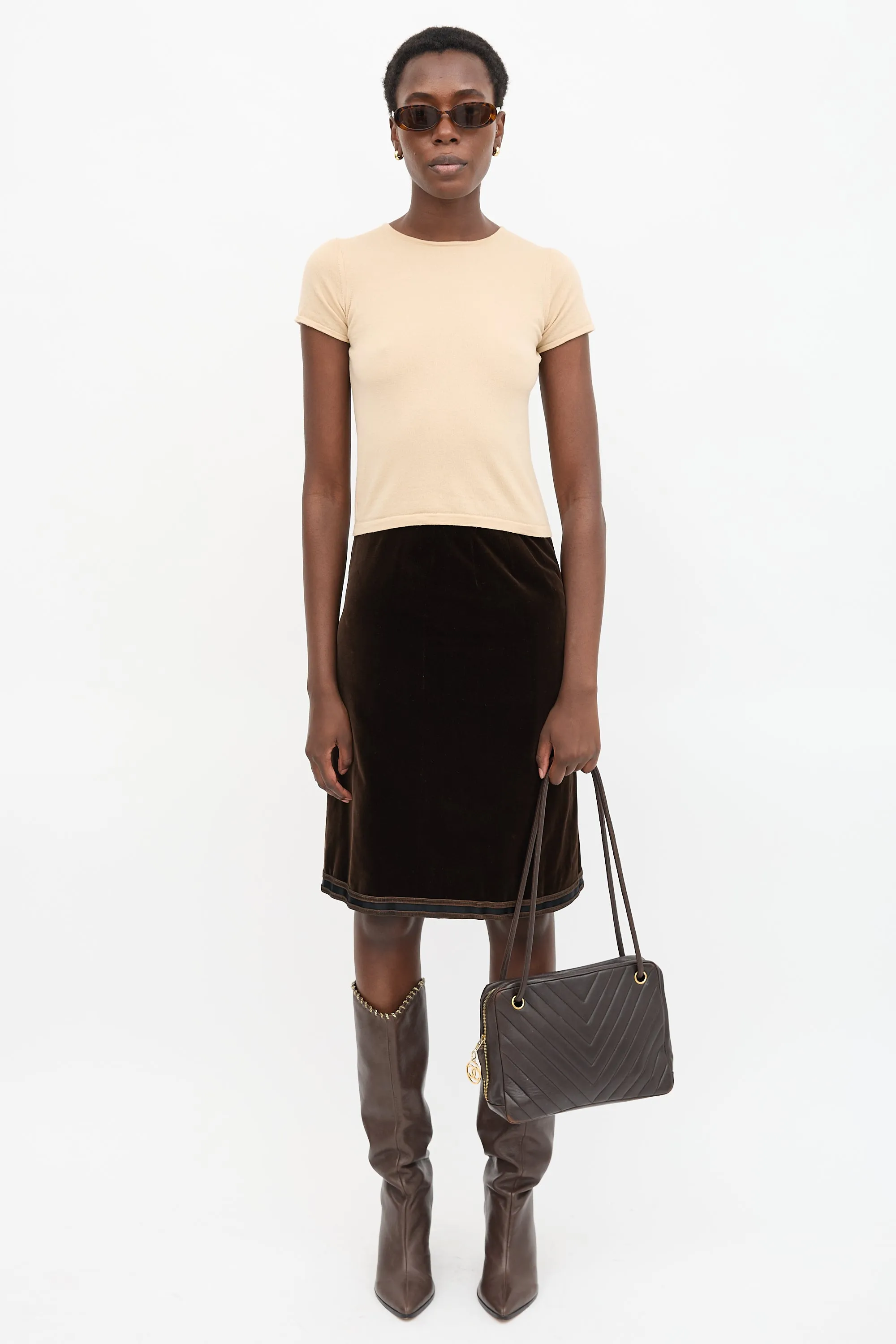 Vintage Velvet Midi Skirt sold by VSP Consignment product image thumbnail 2