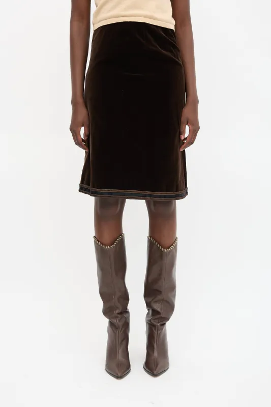 Vintage Velvet Midi Skirt sold by VSP Consignment