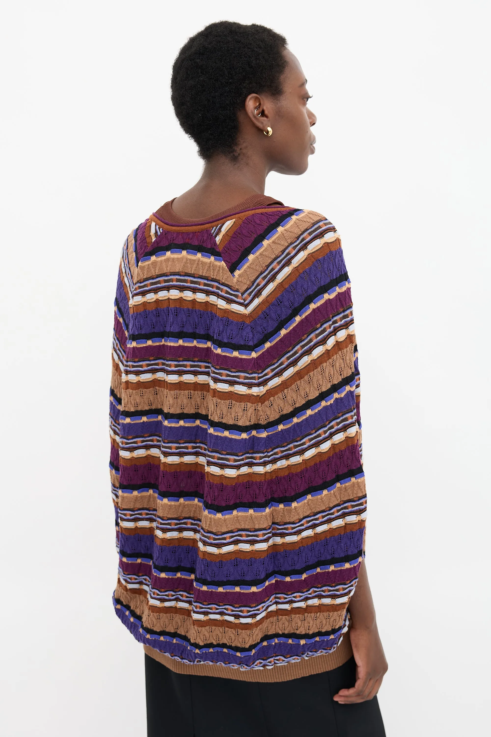 Knit Striped Cocoon Vest sold by VSP Consignment product image thumbnail 4