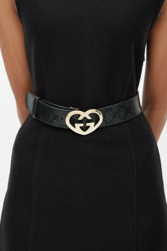 Heart Monogram Belt sold by VSP Consignment