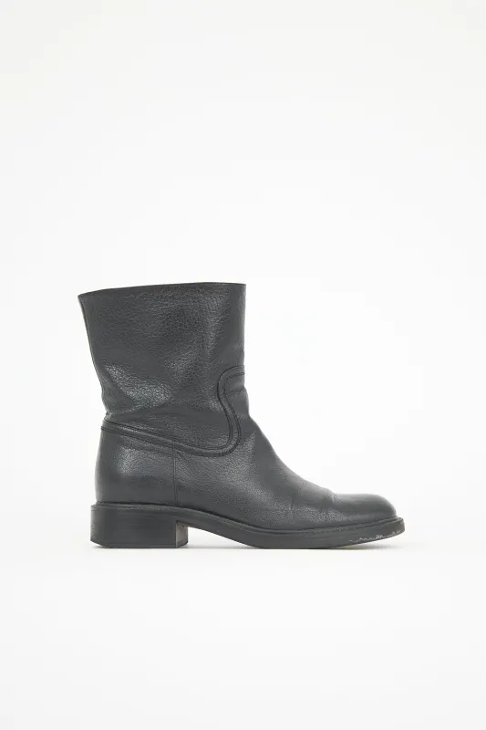 Leather Zip Ankle Boot sold by VSP Consignment