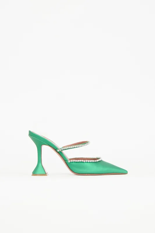 Matte Satin Gilda Mule sold by VSP Consignment