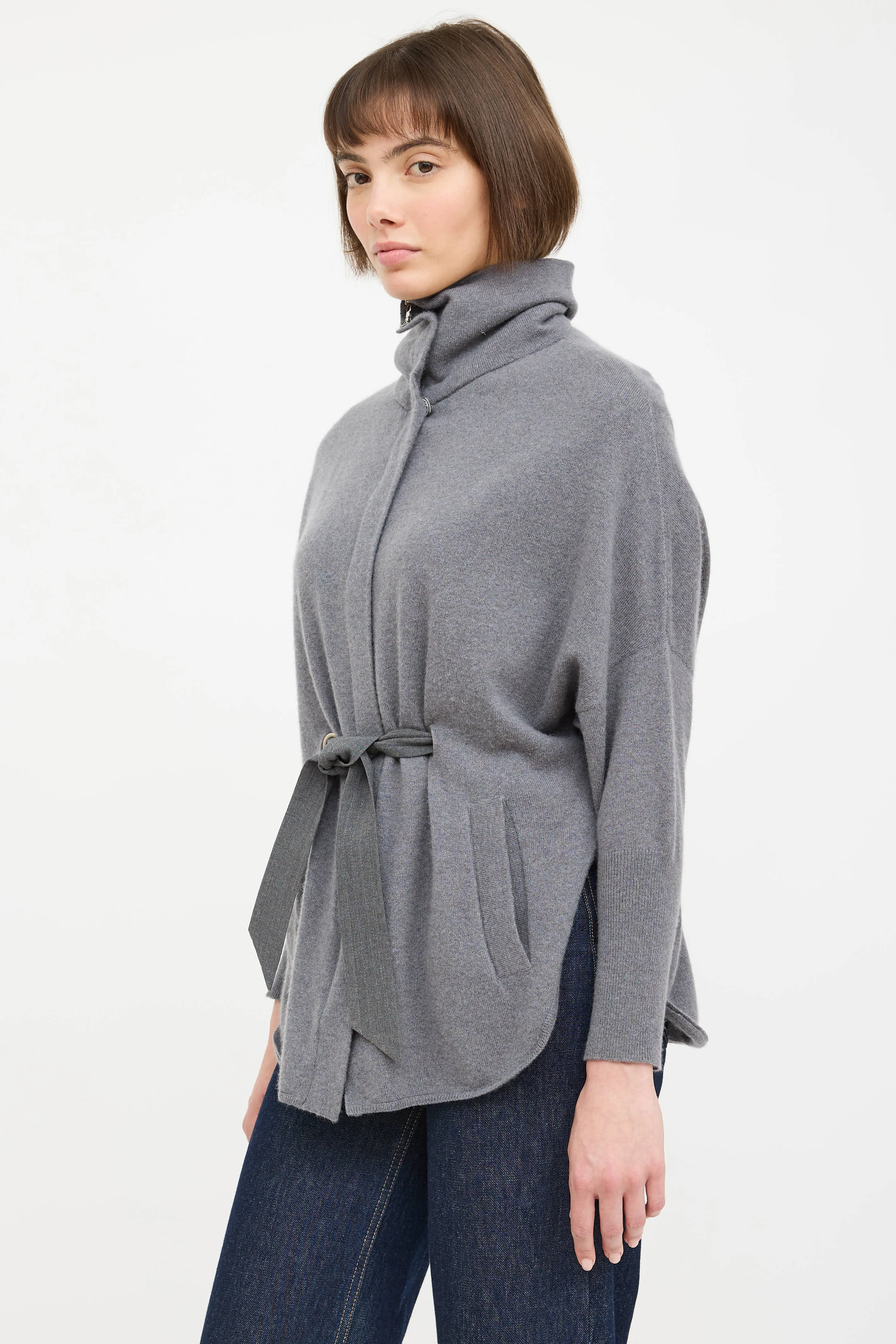 Cashmere Knit Tie Cardigan sold by VSP Consignment product image thumbnail 3