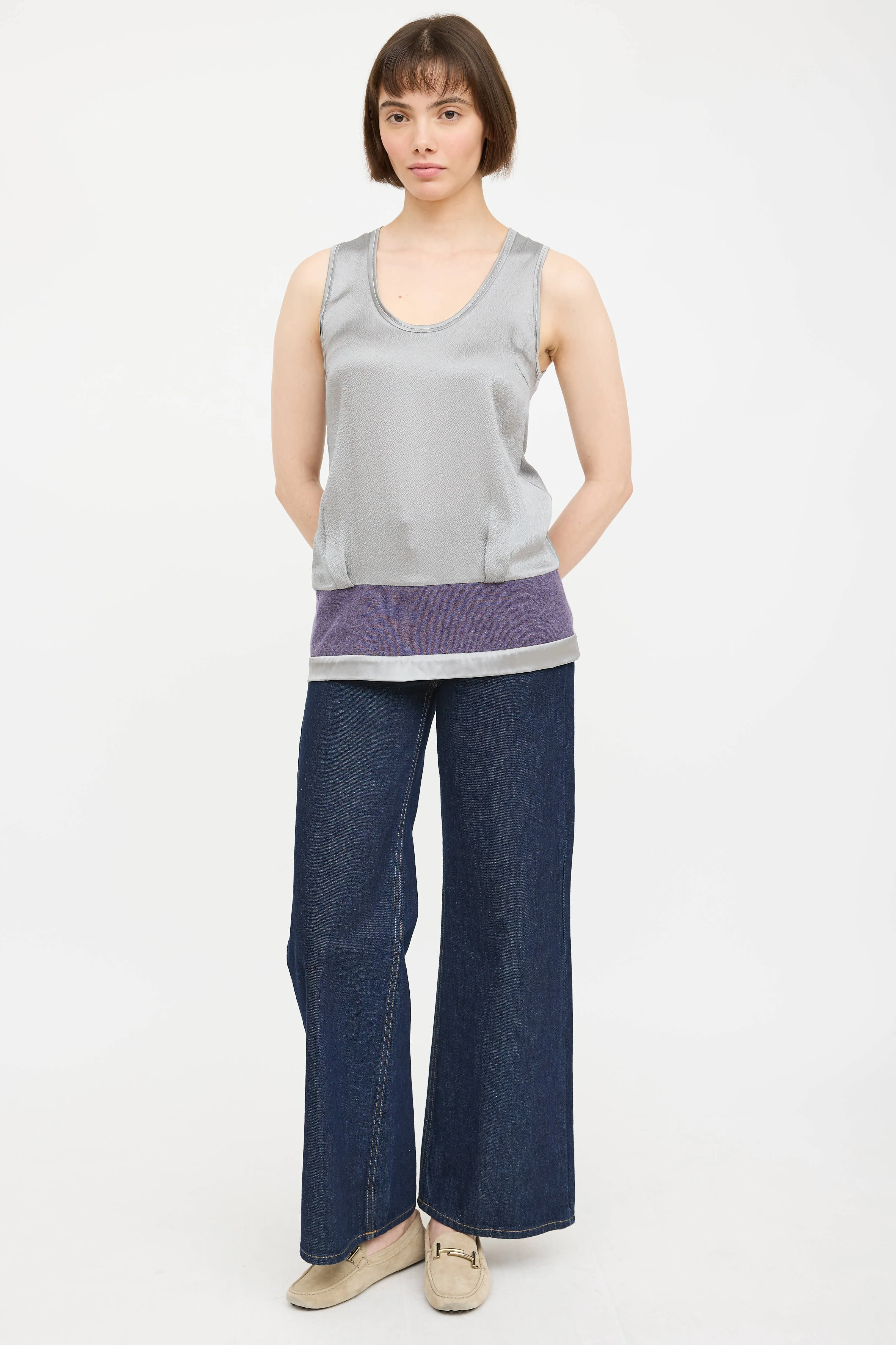 Silk Metallic Monili Tank Top sold by VSP Consignment product image thumbnail 2