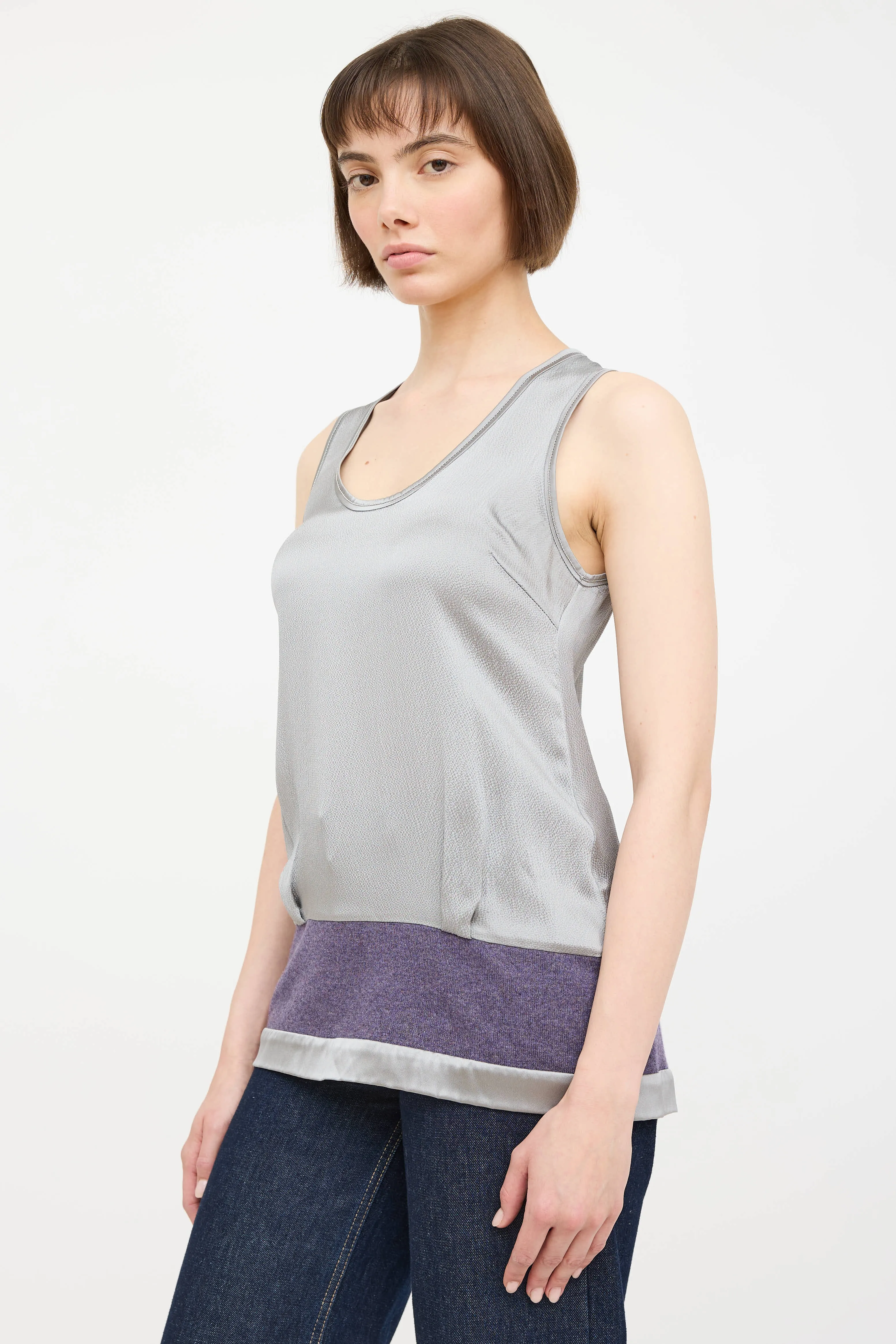 Silk Metallic Monili Tank Top sold by VSP Consignment product image thumbnail 3
