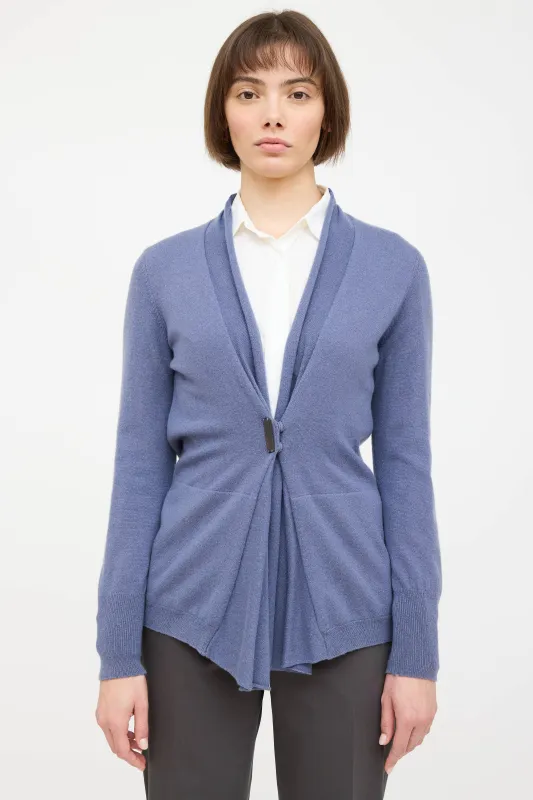 Cashmere Knit Snap Cardigan sold by VSP Consignment