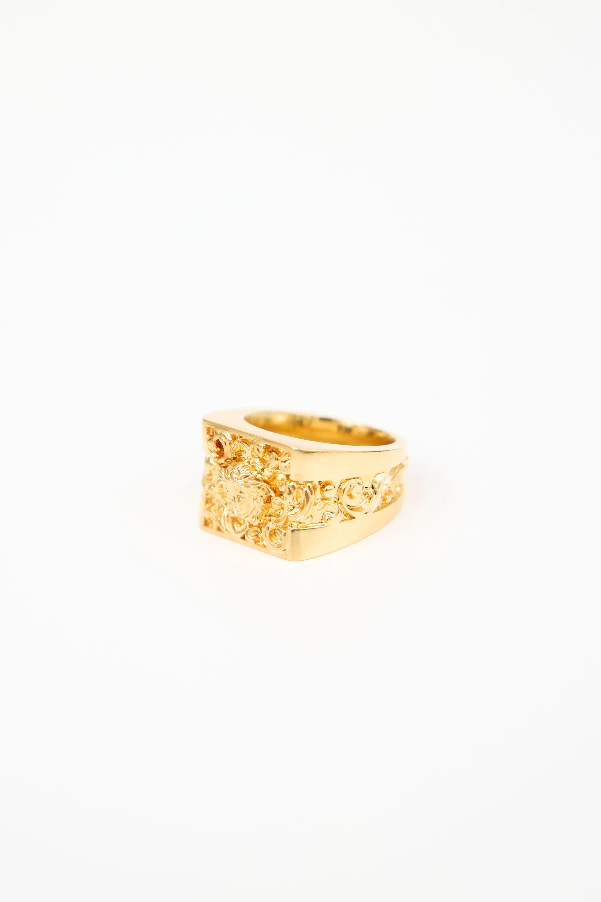 Gold Medusa Baroque Ring sold by VSP Consignment product image thumbnail 3