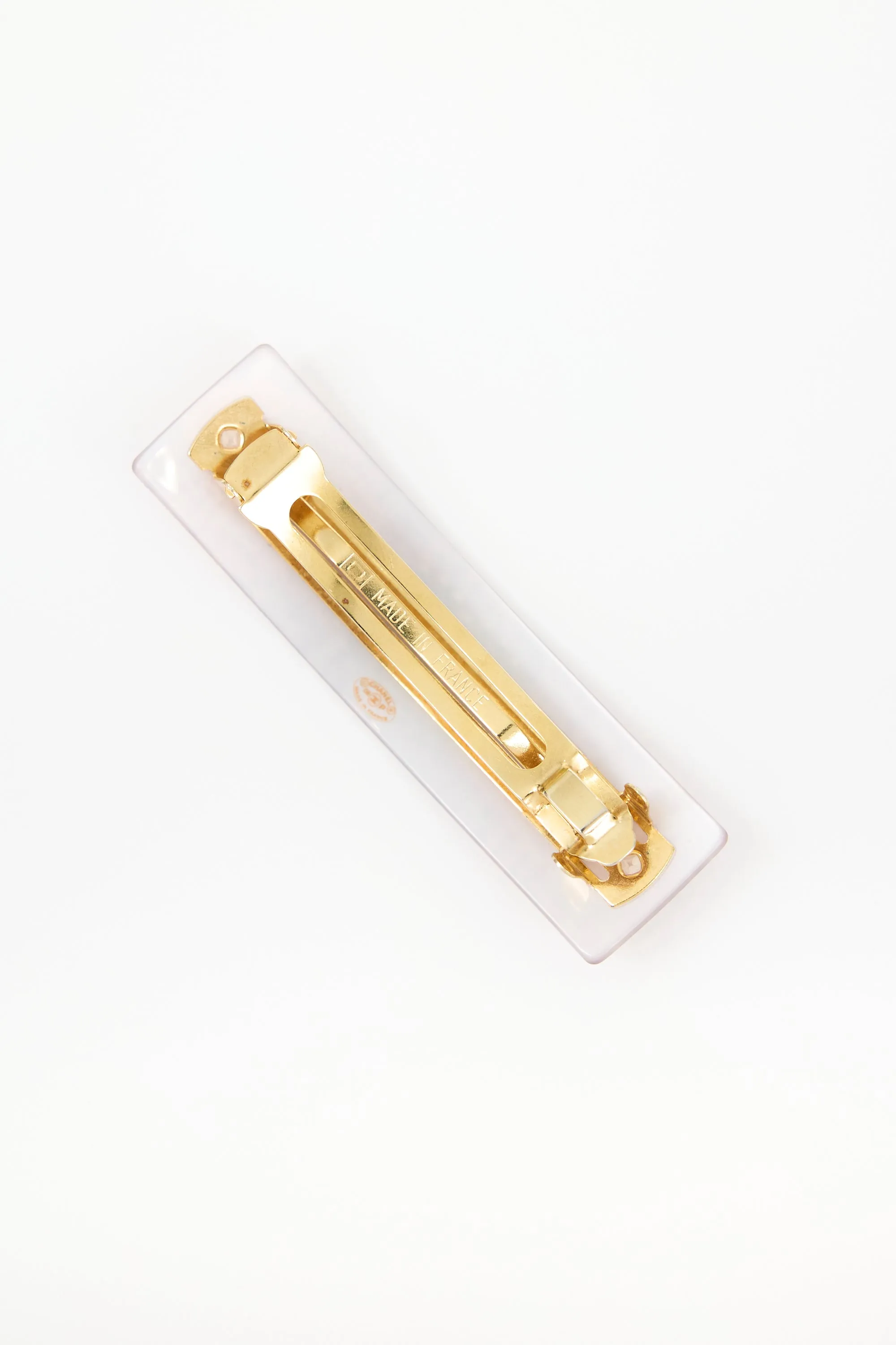 2006 Tweed Print CC Hair Clip sold by VSP Consignment product image thumbnail 2