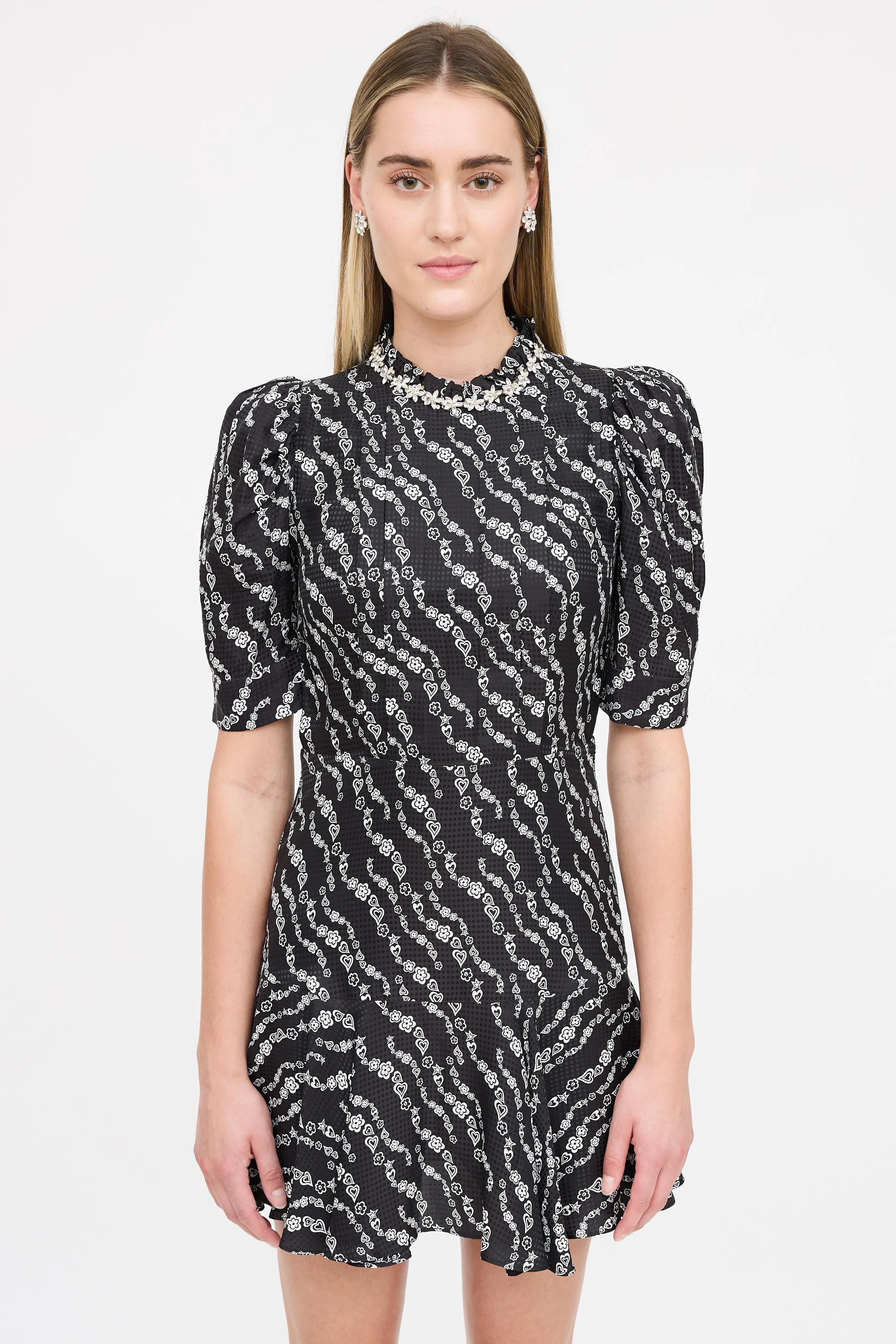 Patterned Embellished Dress sold by VSP Consignment