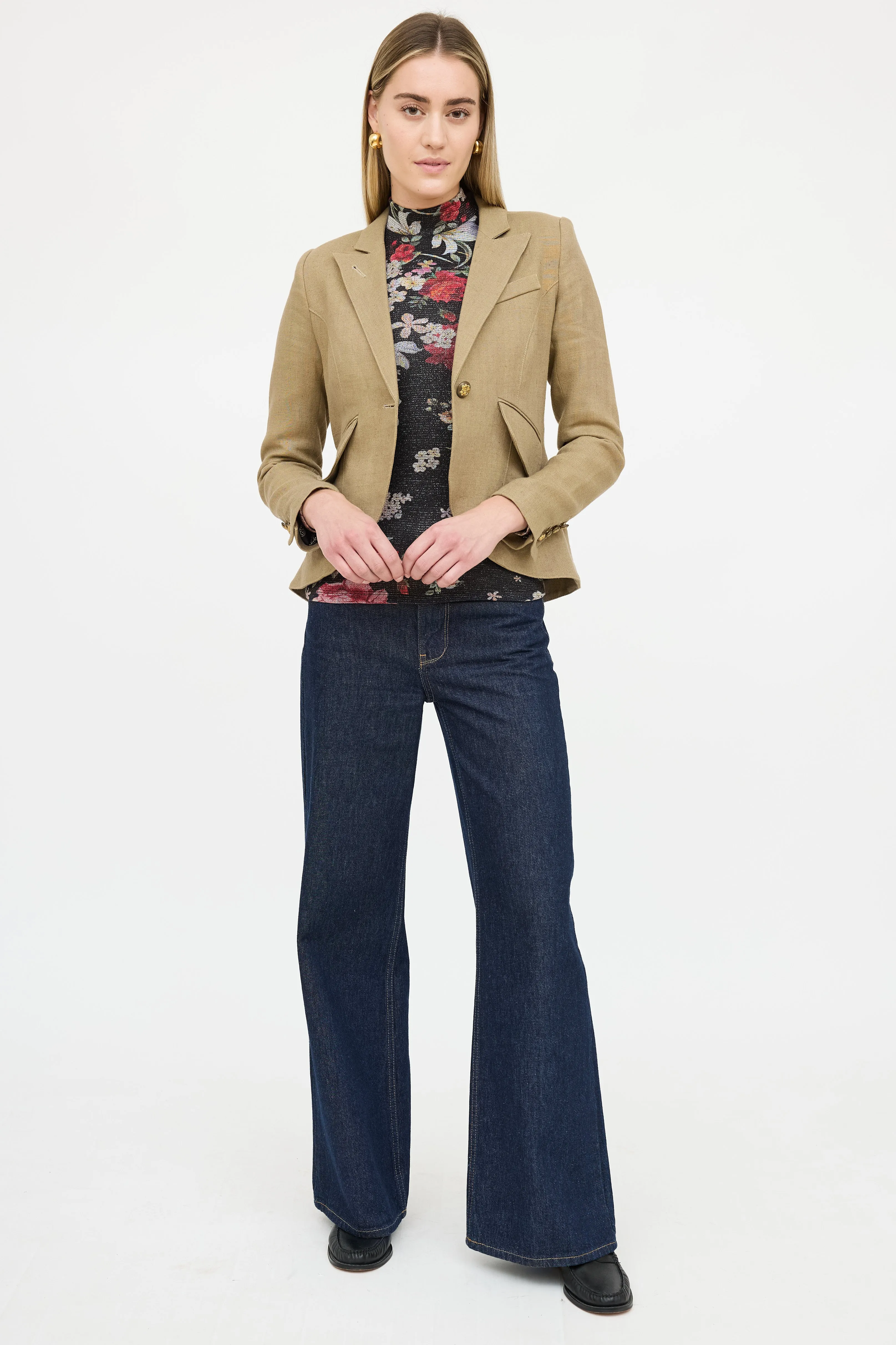 Linen Single Breasted Blazer sold by VSP Consignment product image thumbnail 5