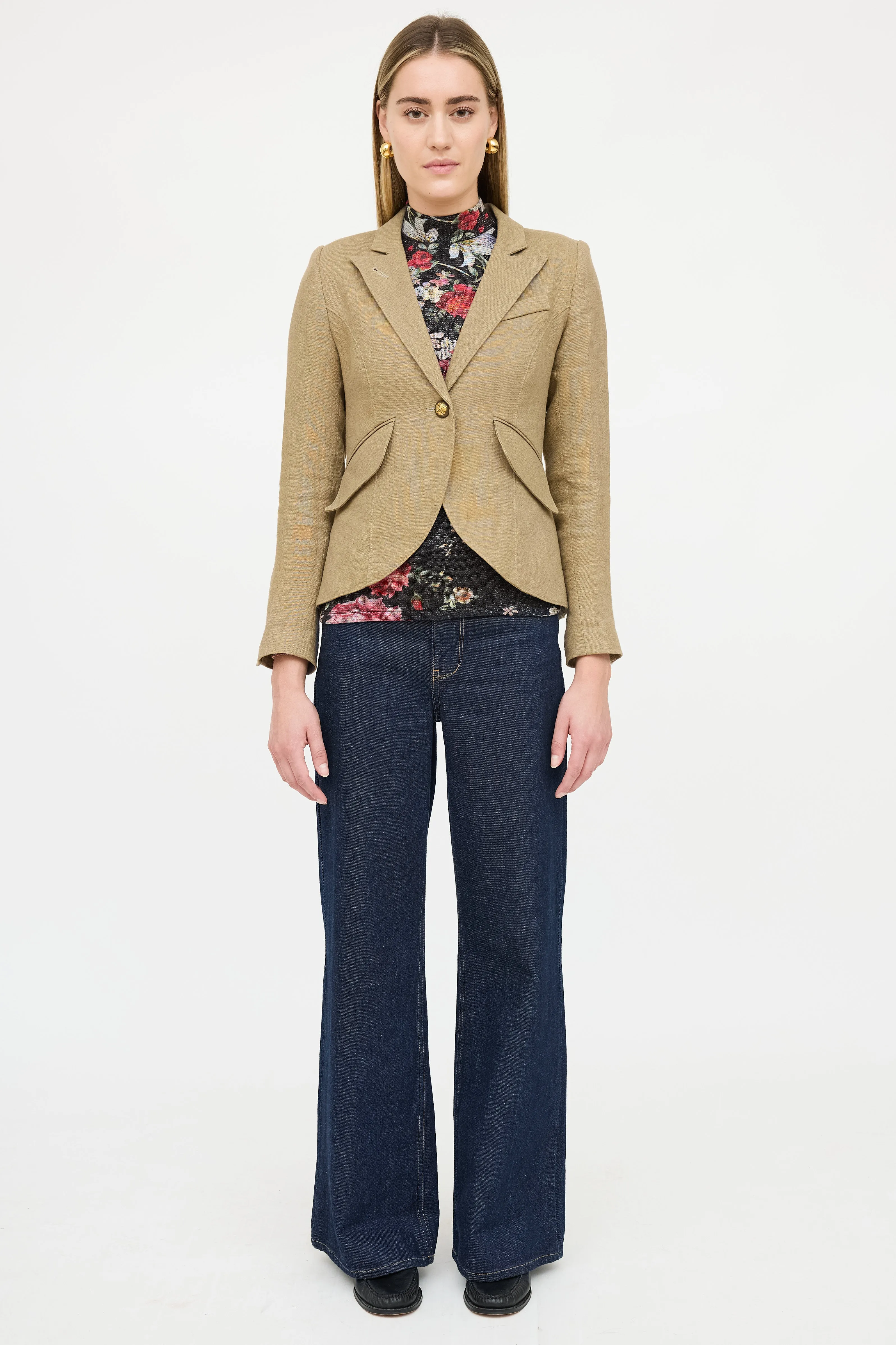 Linen Single Breasted Blazer sold by VSP Consignment product image thumbnail 2