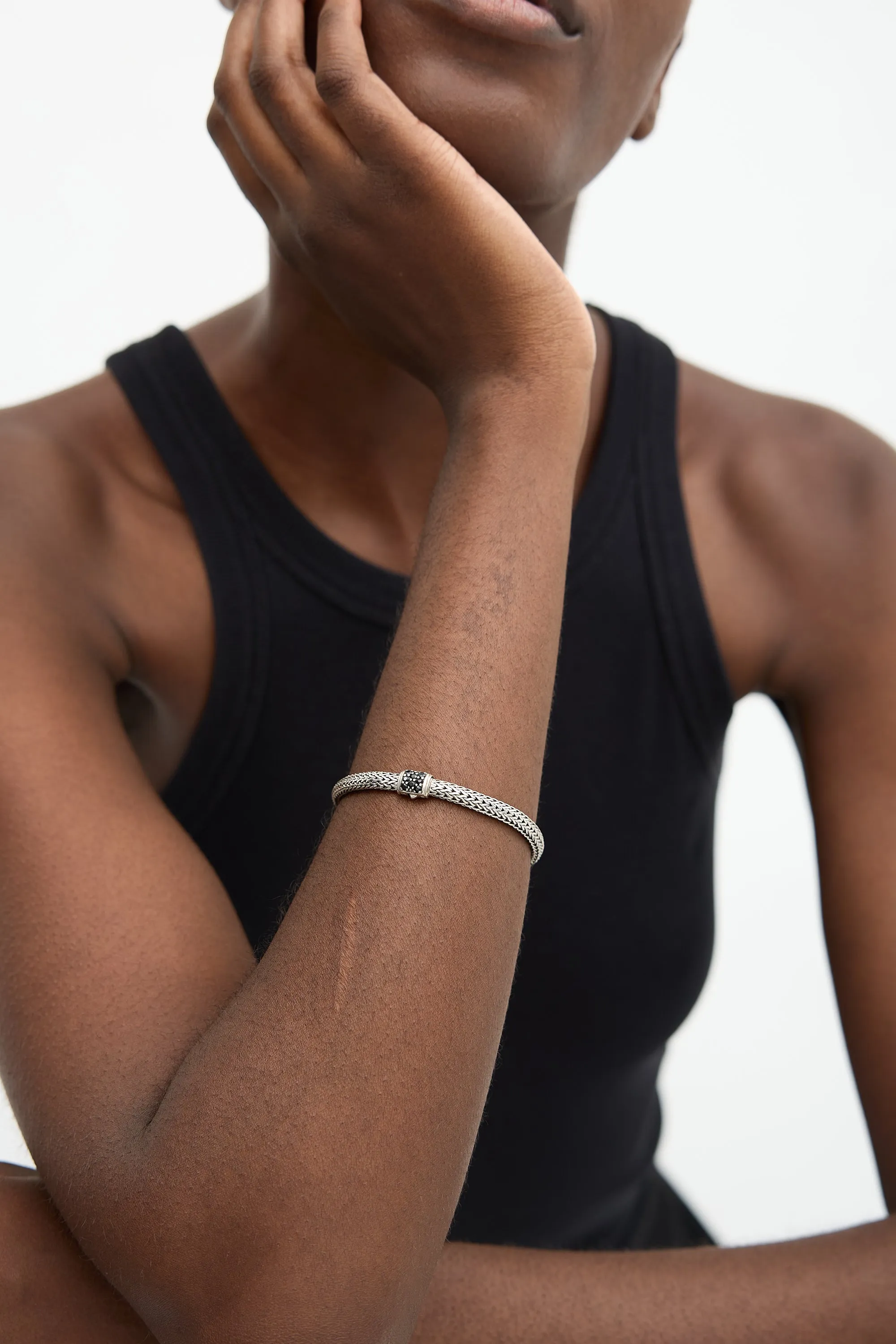 Sterling Silver & Sapphire Icon Bracelet sold by VSP Consignment product image thumbnail 3