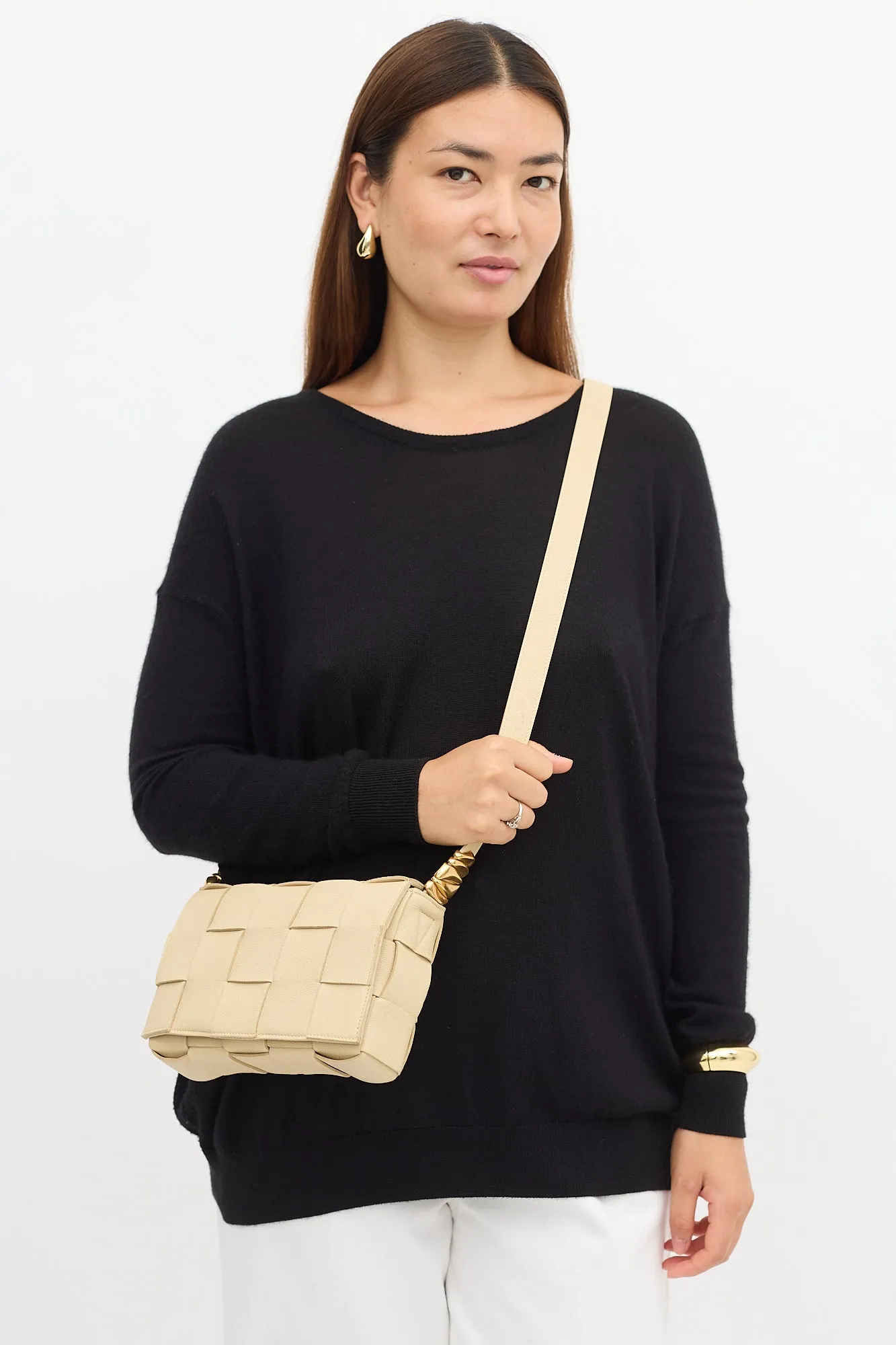 Leather Intreccio Cassette Crossbody Bag sold by VSP Consignment