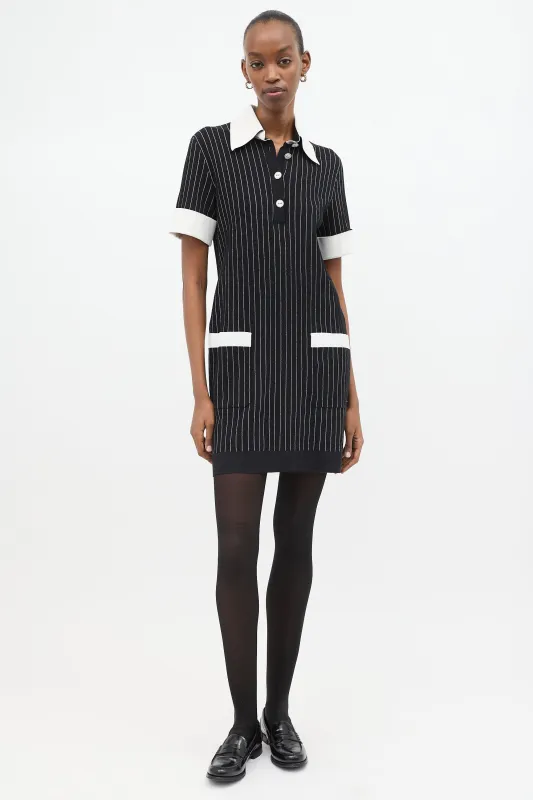 Spring 2015 Knit Pinstripe Polo Dress made by Chanel
