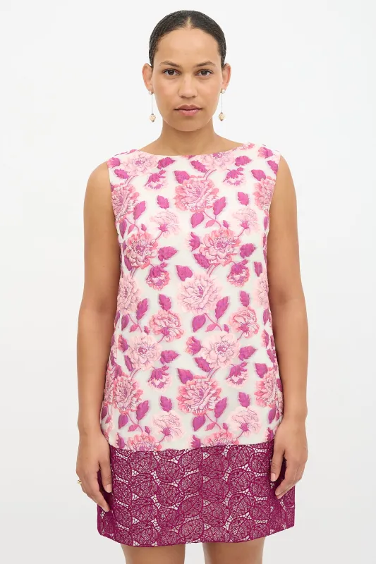 Floral Jacquard Shift Dress sold by VSP Consignment