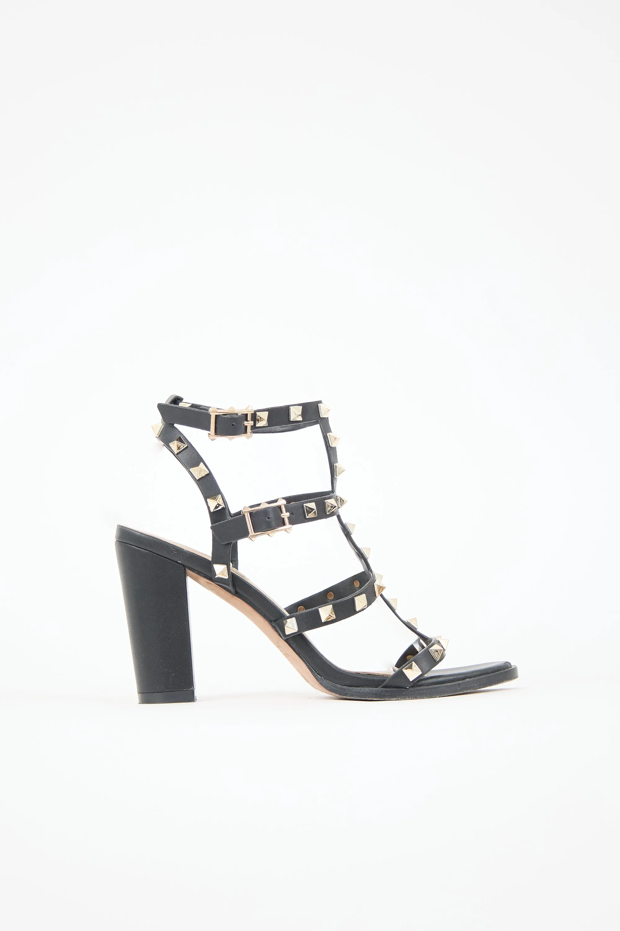 Leather Rockstud Sandal sold by VSP Consignment