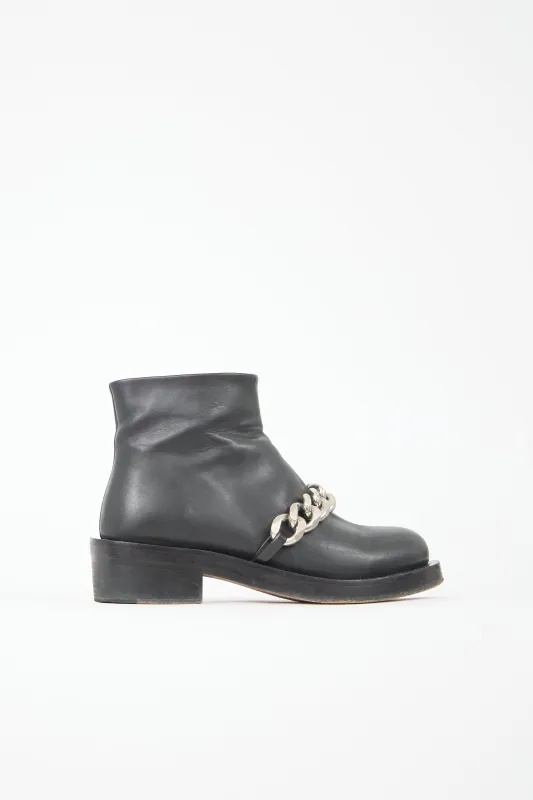 Leather Laura Chain Ankle Boot made by Givenchy