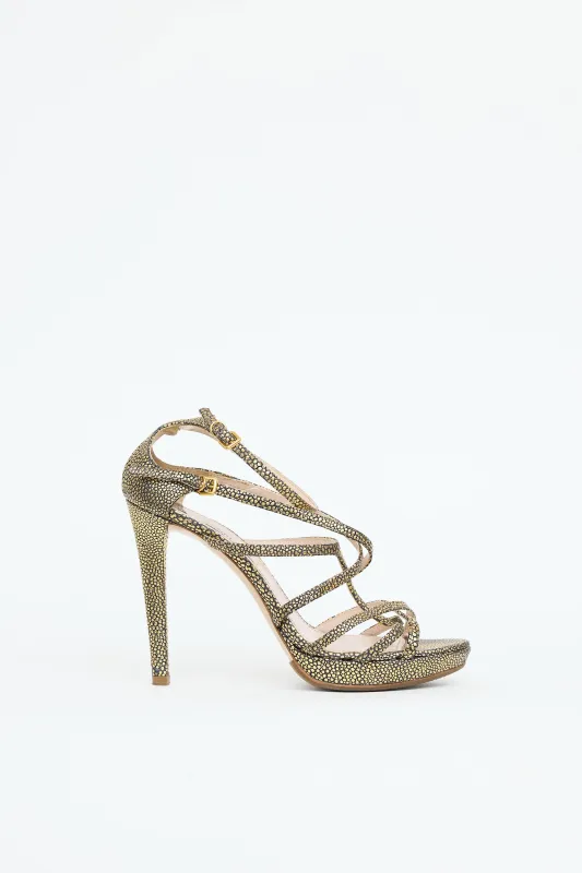 Pebbled Strappy Pump sold by VSP Consignment