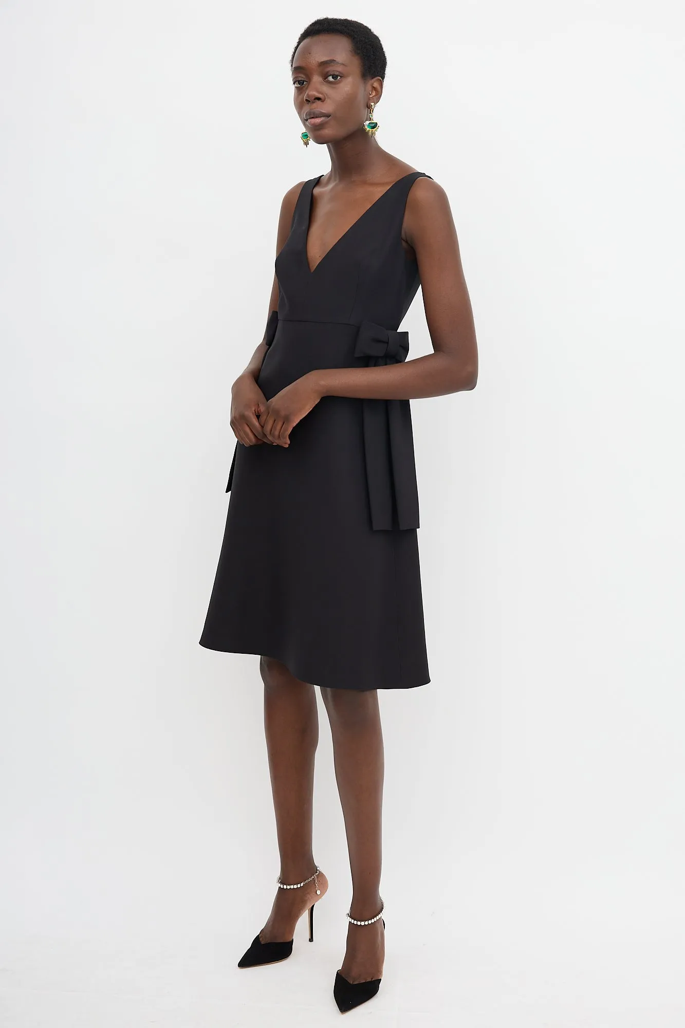 Wool & Silk Bow Dress sold by VSP Consignment product image thumbnail 3