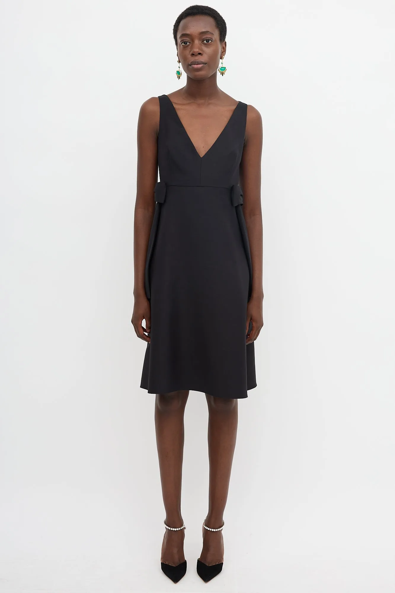 Wool & Silk Bow Dress sold by VSP Consignment product image thumbnail 2