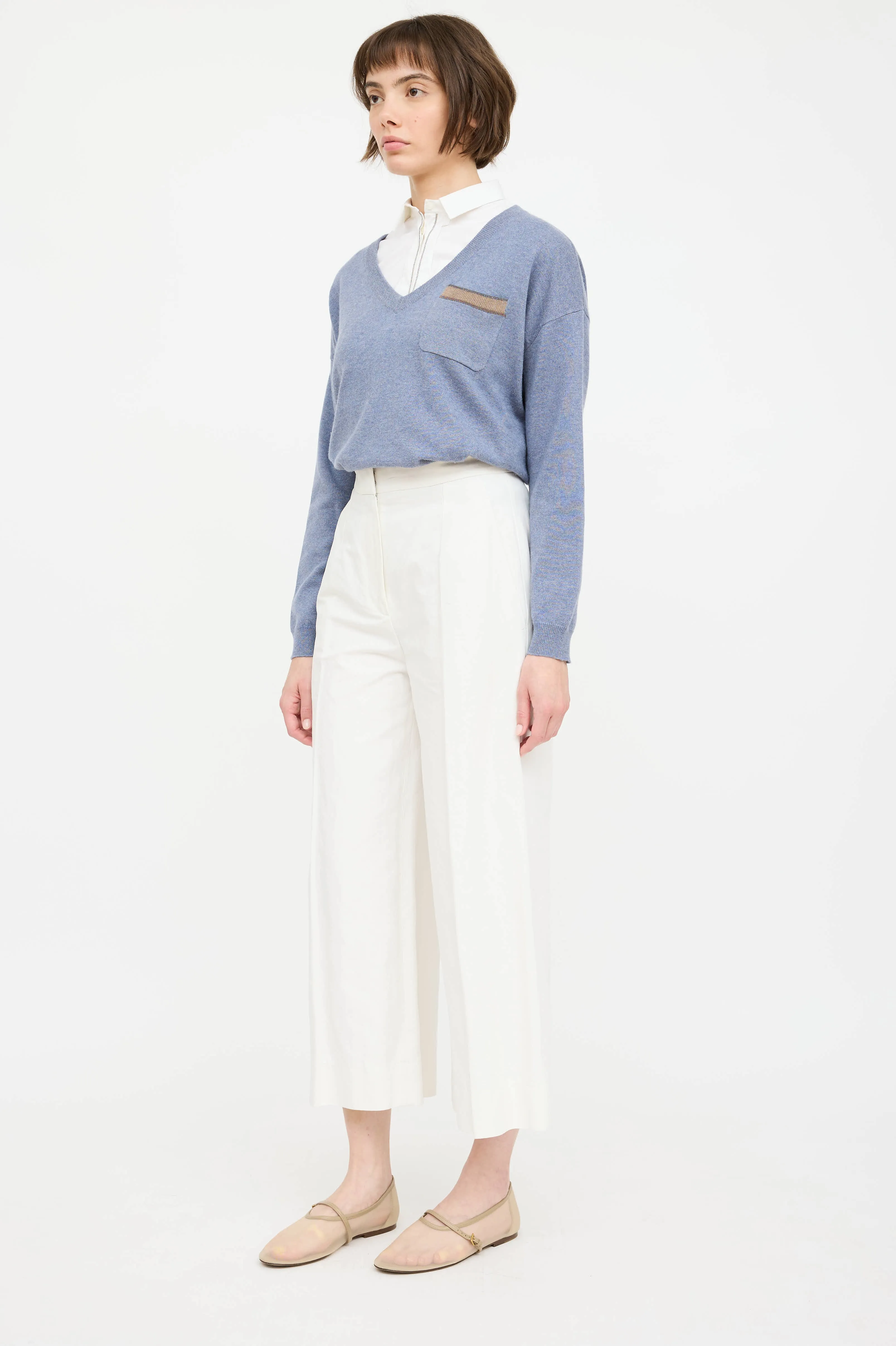 Wide Leg Pleated Trouser sold by VSP Consignment product image thumbnail 5