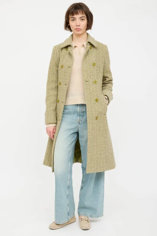 Wool Woven Double Breasted Coat sold by VSP Consignment