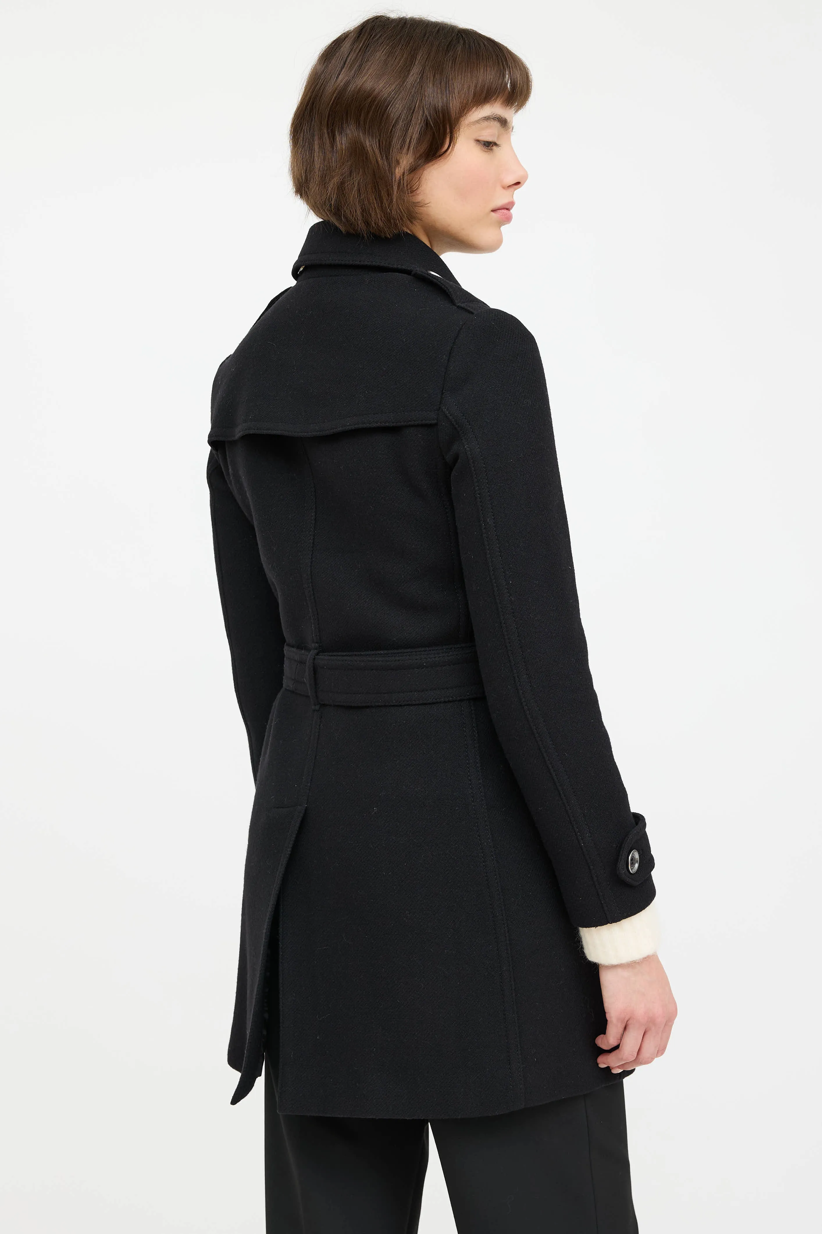 Wool Double Breasted Trench Coat sold by VSP Consignment product image thumbnail 4