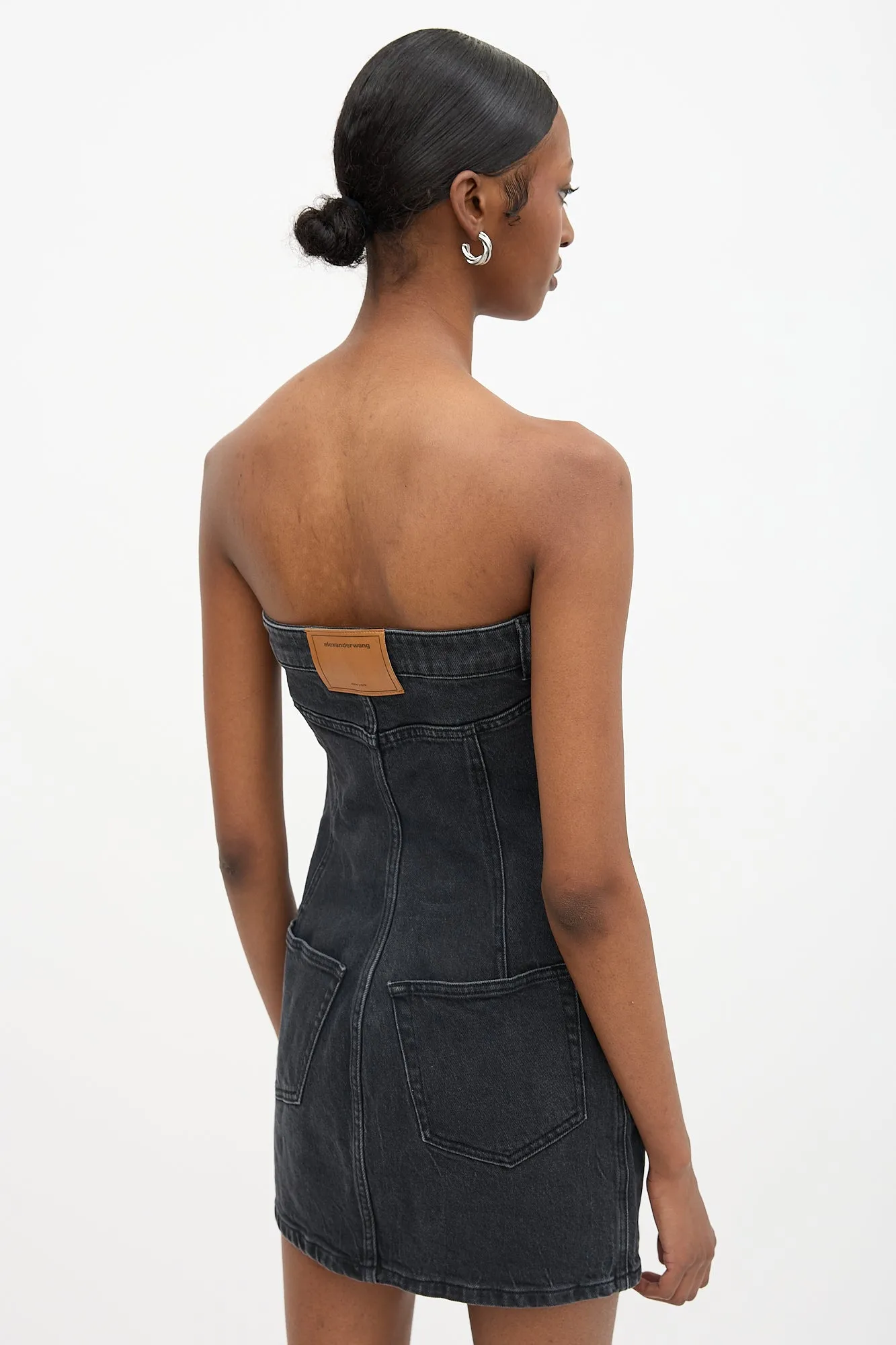 Strapless Denim Mini Dress sold by VSP Consignment product image thumbnail 4