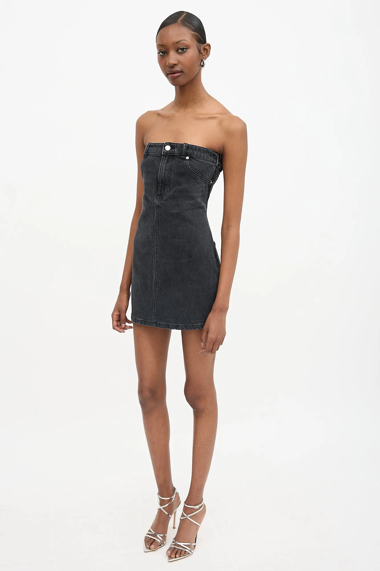 Strapless Denim Mini Dress sold by VSP Consignment product image thumbnail 5
