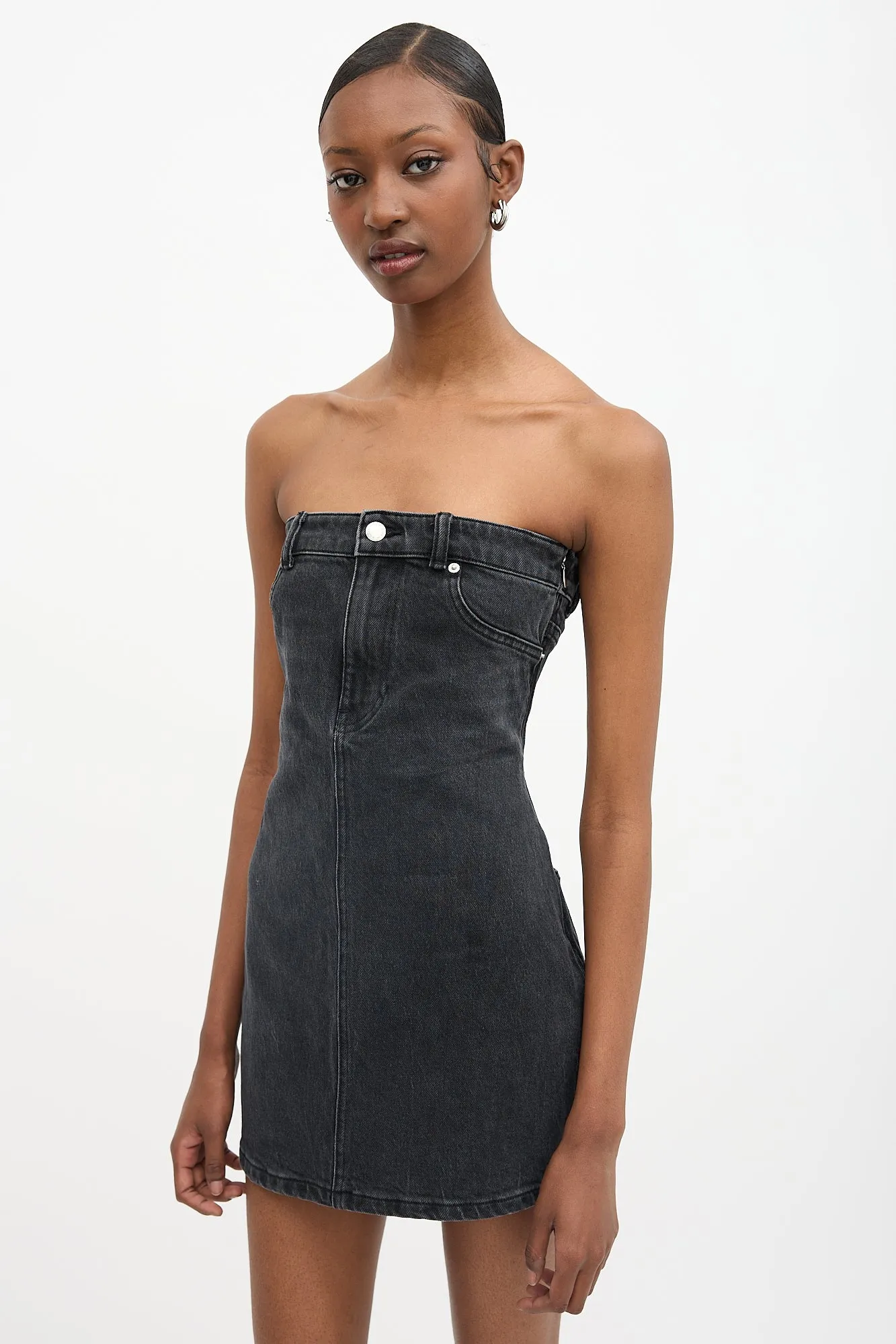 Strapless Denim Mini Dress sold by VSP Consignment product image thumbnail 3