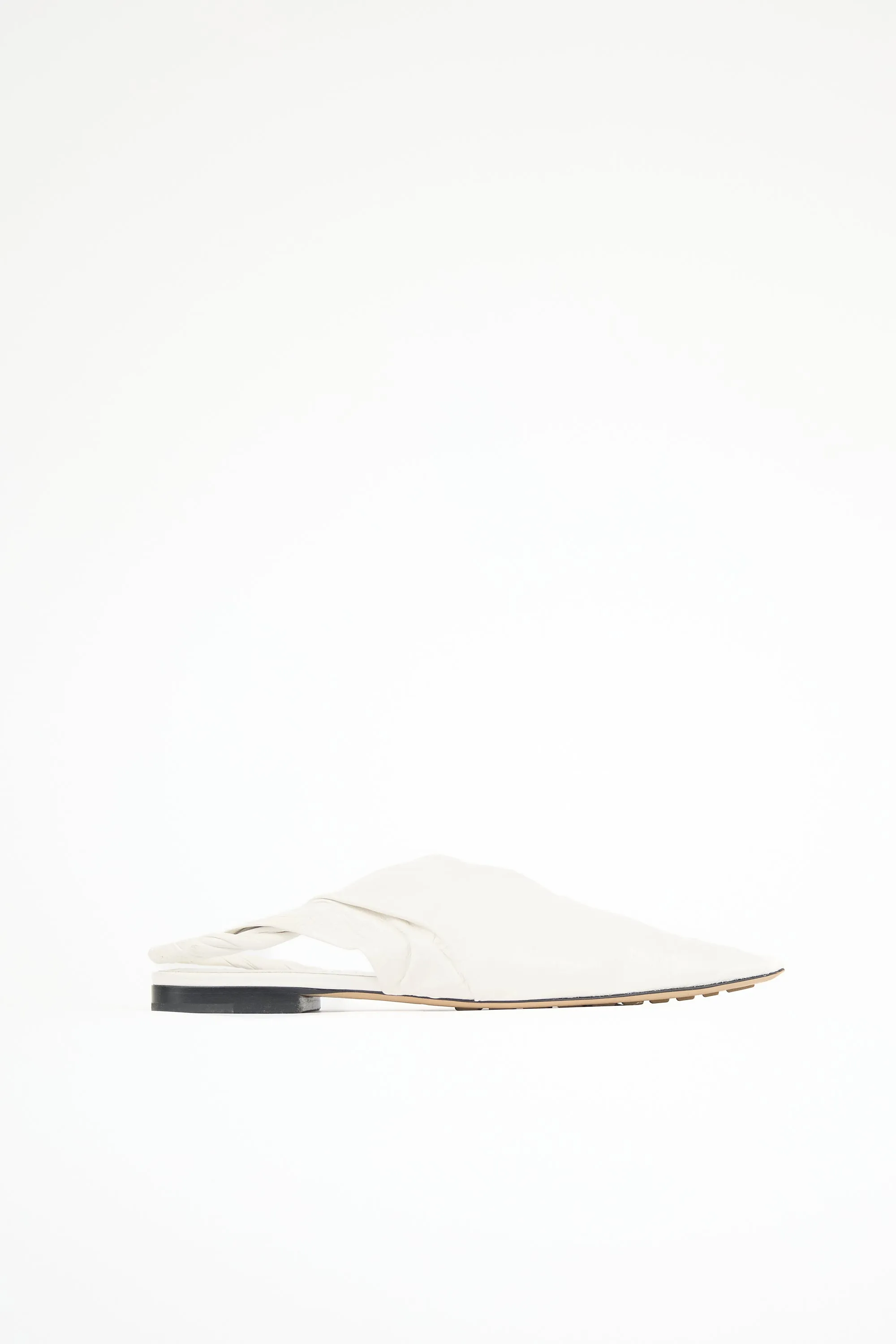 Leather Twist Slingback Flat sold by VSP Consignment