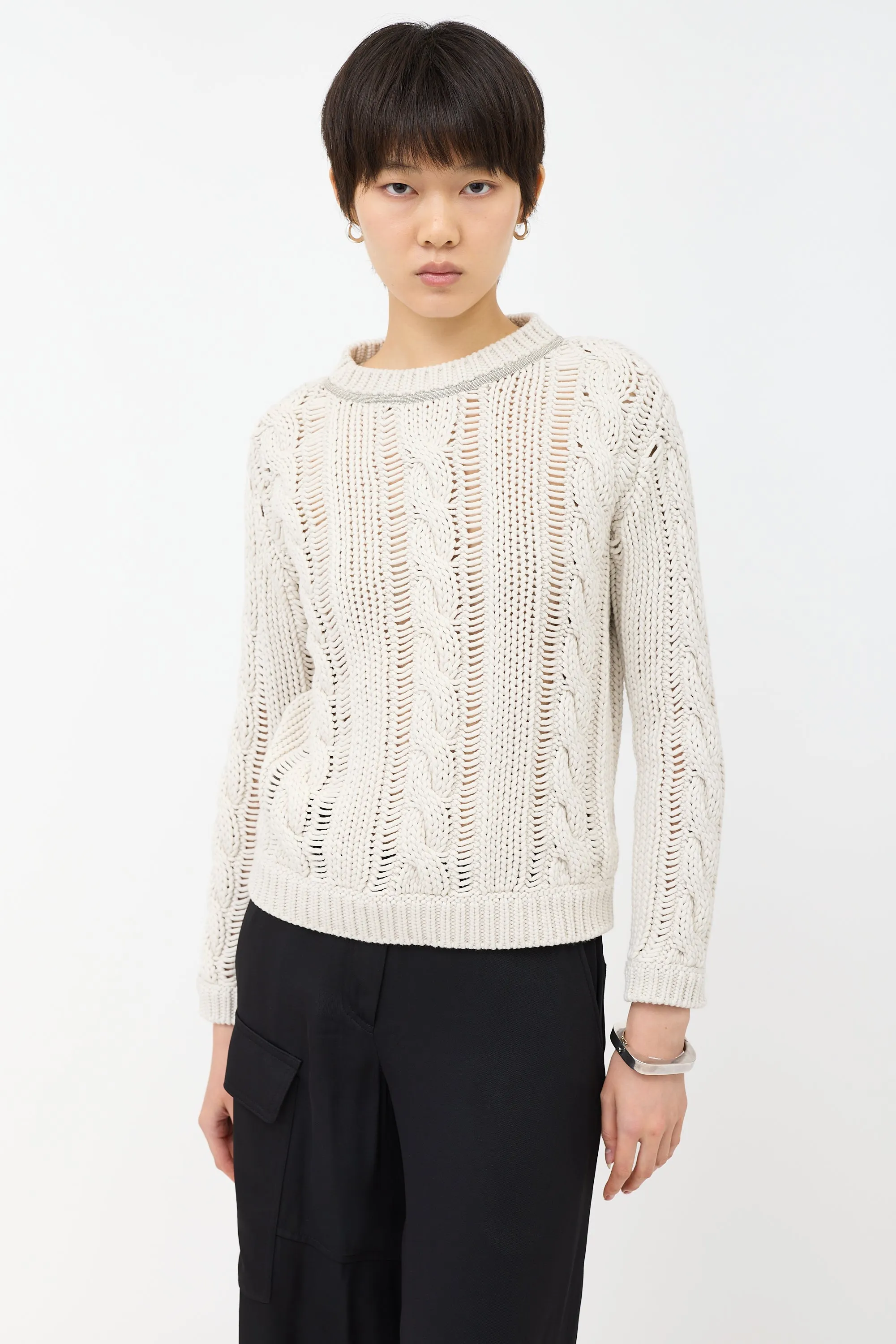 Cable Knit Monili Sweater sold by VSP Consignment