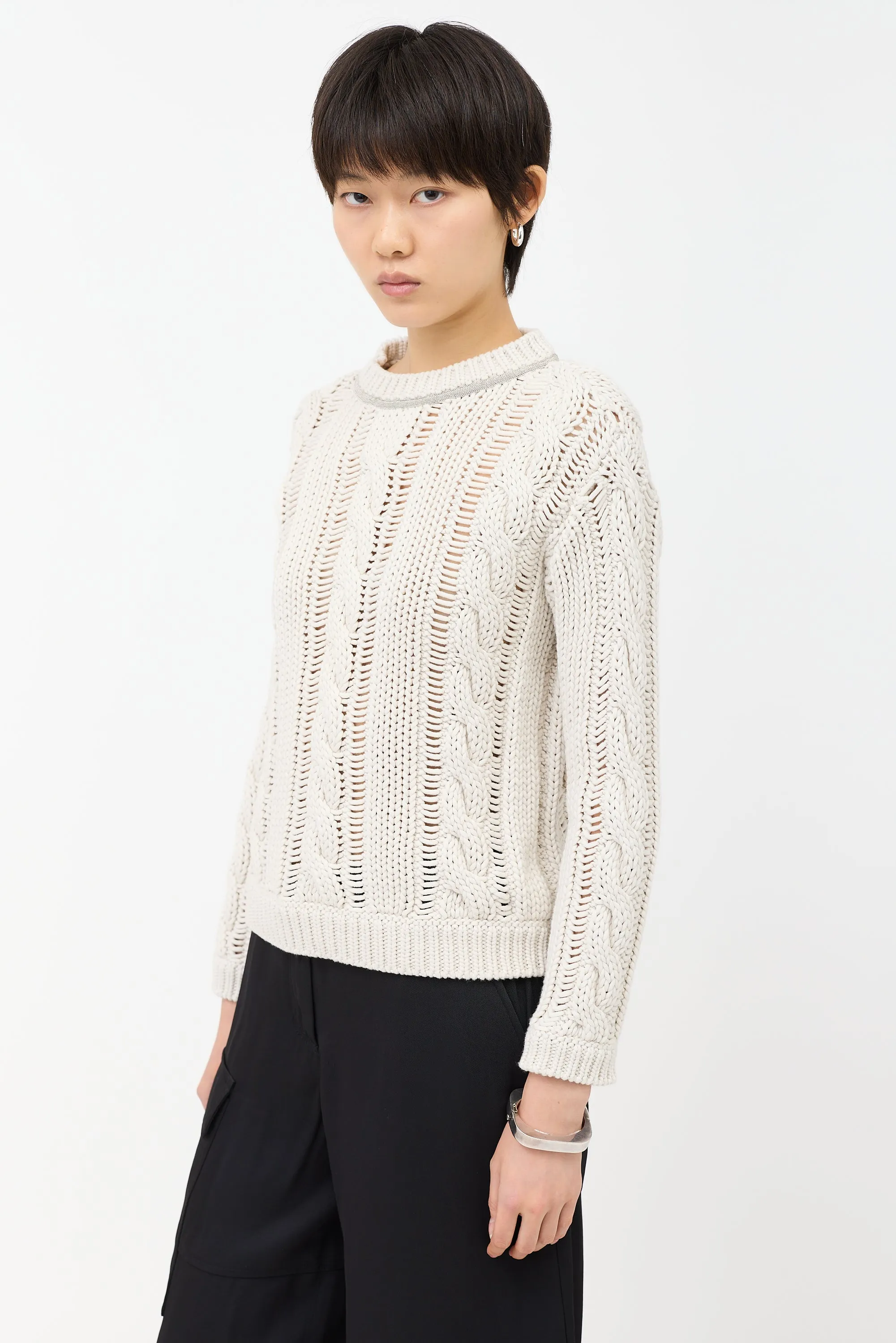Cable Knit Monili Sweater sold by VSP Consignment product image thumbnail 3