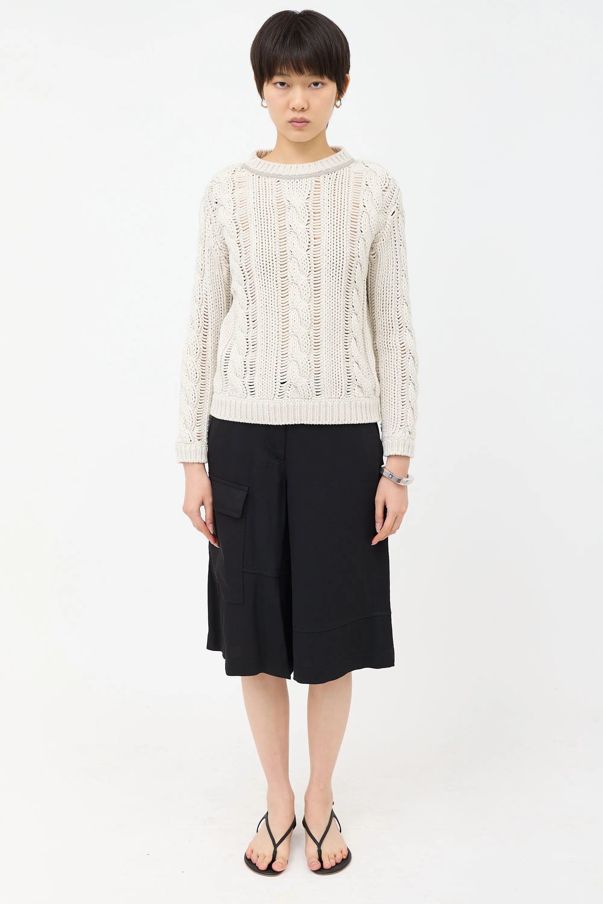 Cable Knit Monili Sweater sold by VSP Consignment product image thumbnail 2