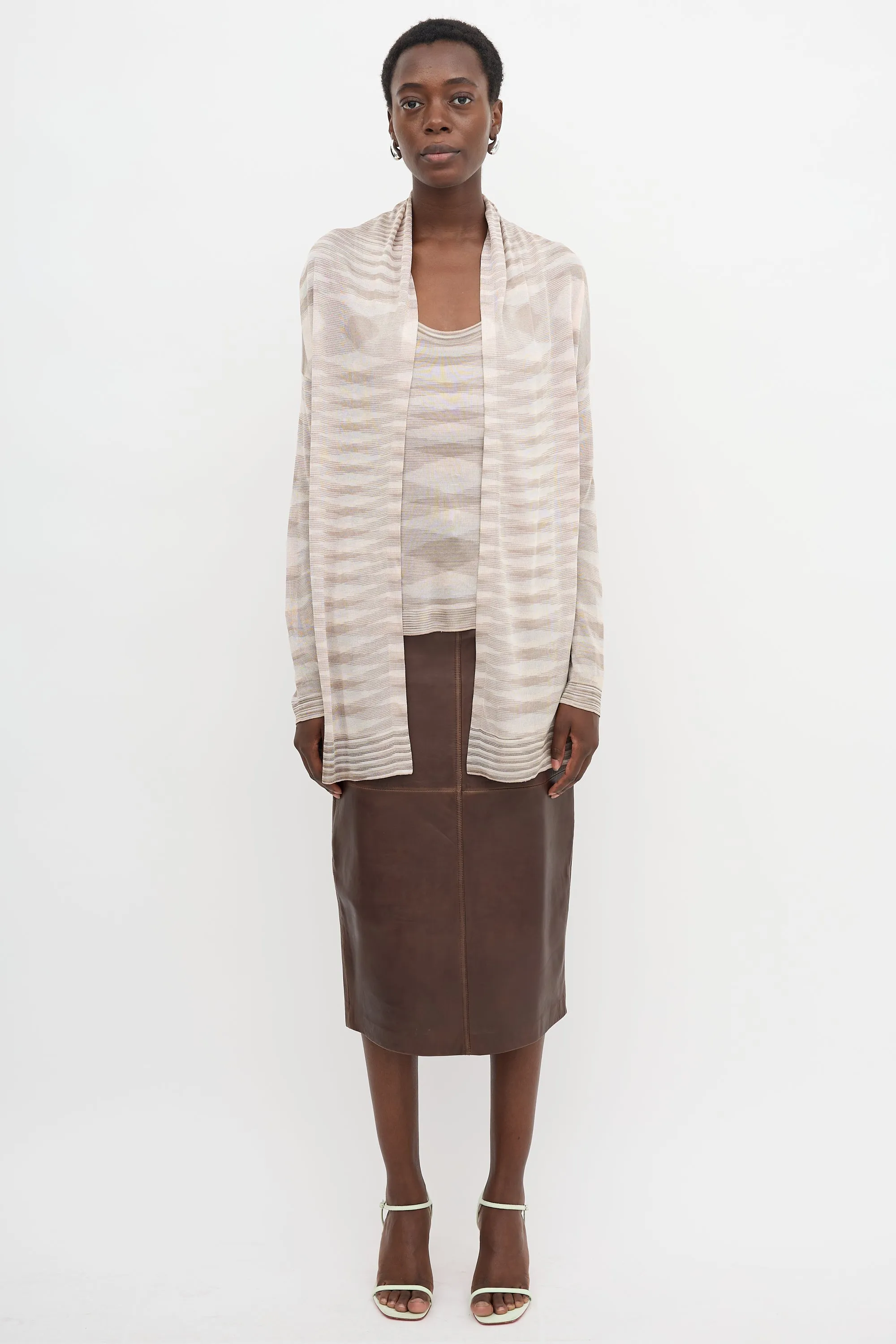 Stripe Drape Cardigan sold by VSP Consignment product image thumbnail 2